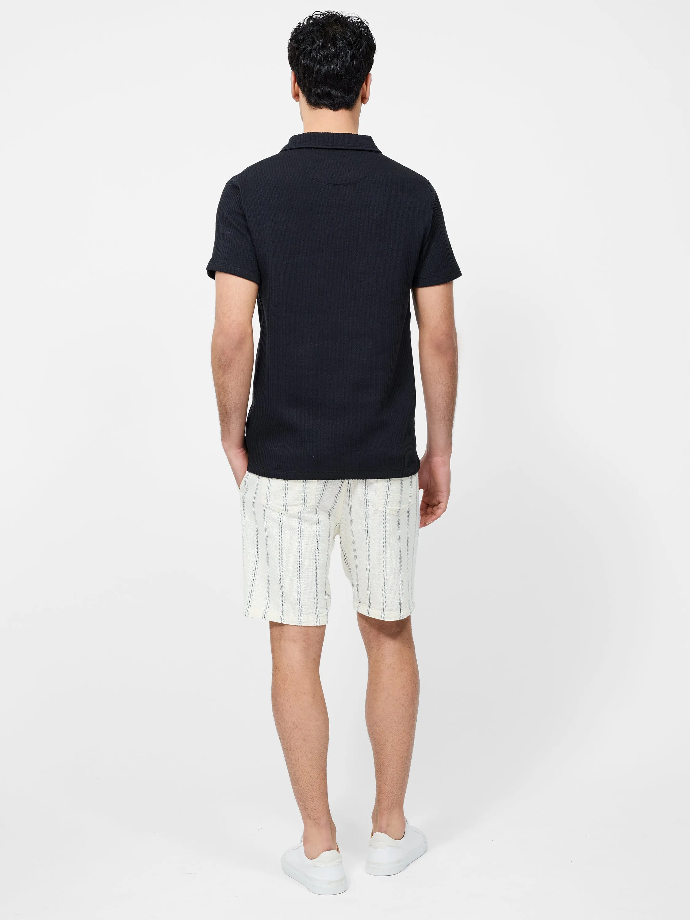 Short Sleeve Trophy Neck Polo Shirt