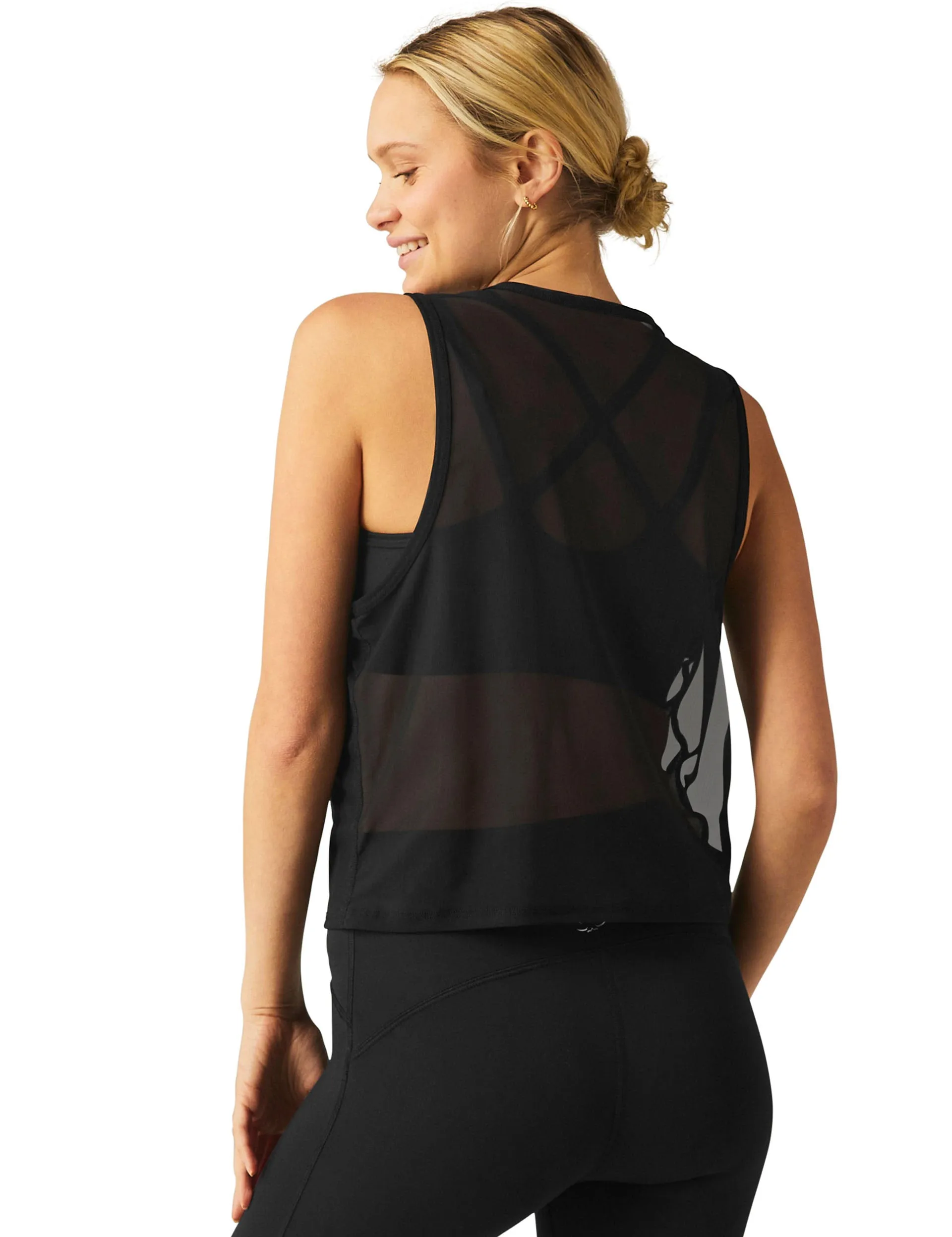 Show Off Mesh Tank - Darkest Night
