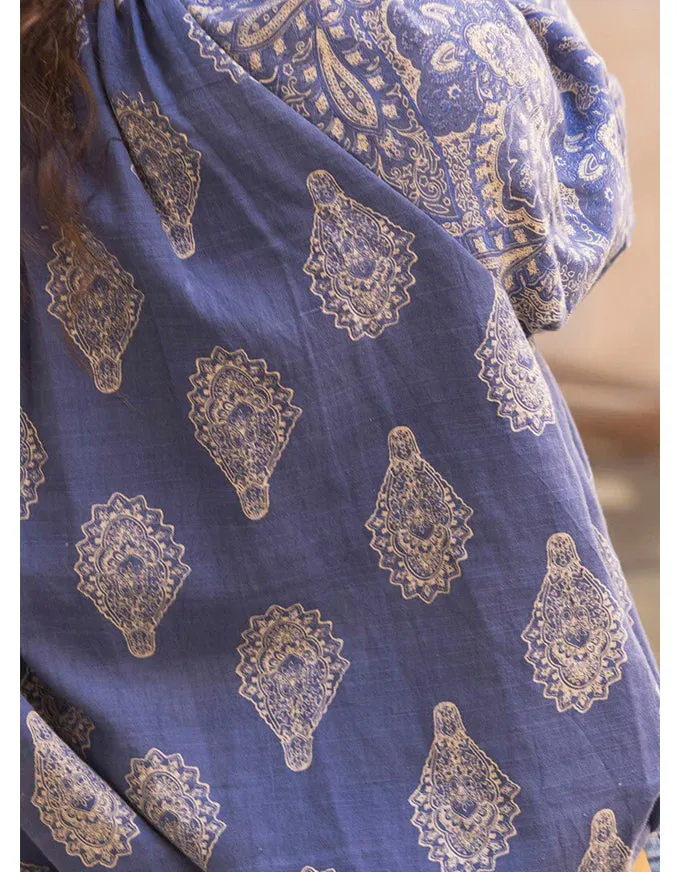 Sofia Blouse Blue Paisley