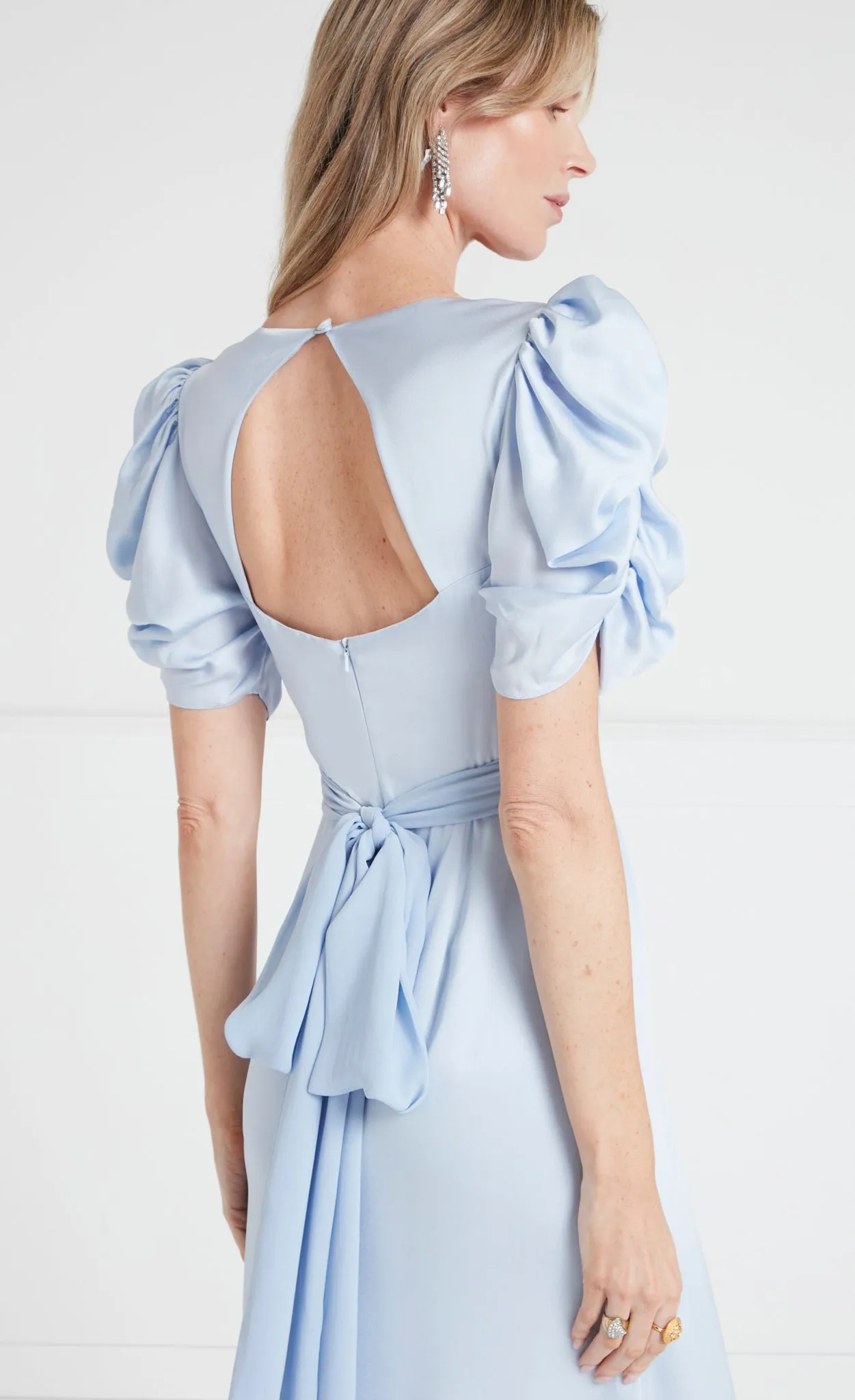 Sofia Sleeved Dress - Powder Blue