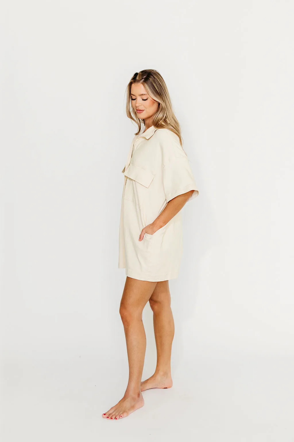 Soleil Romper in Milk