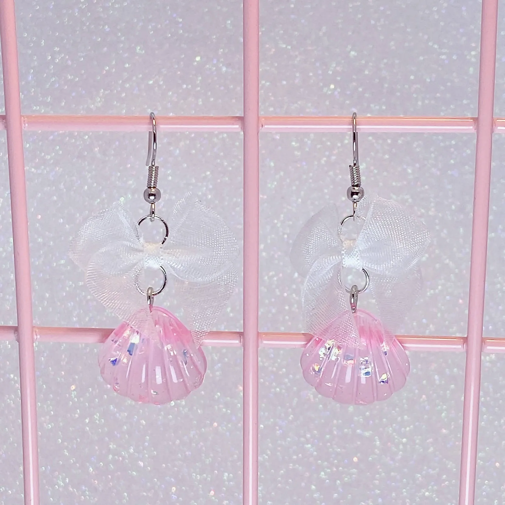 Sparkly Seashell Earrings (5 Colors)