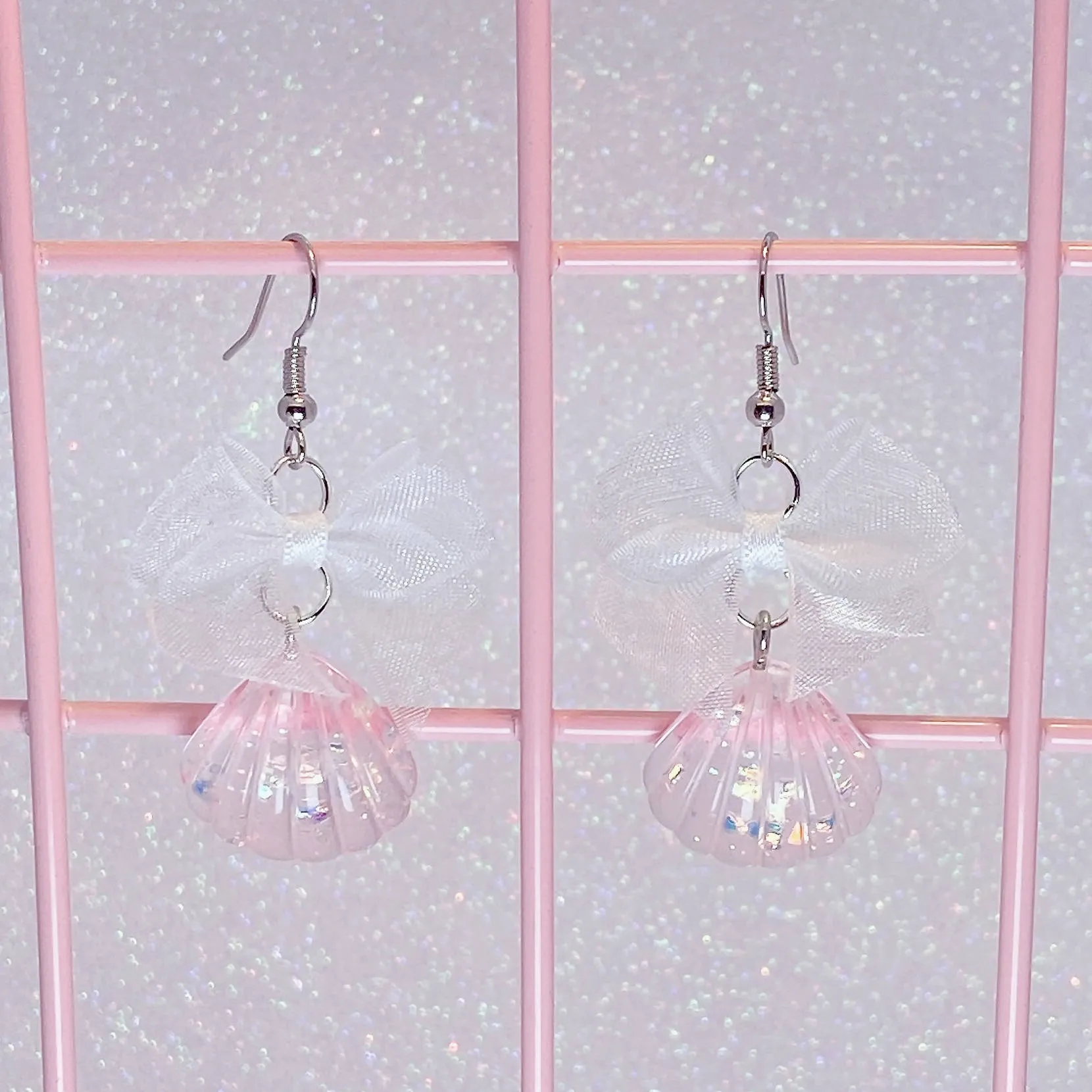 Sparkly Seashell Earrings (5 Colors)