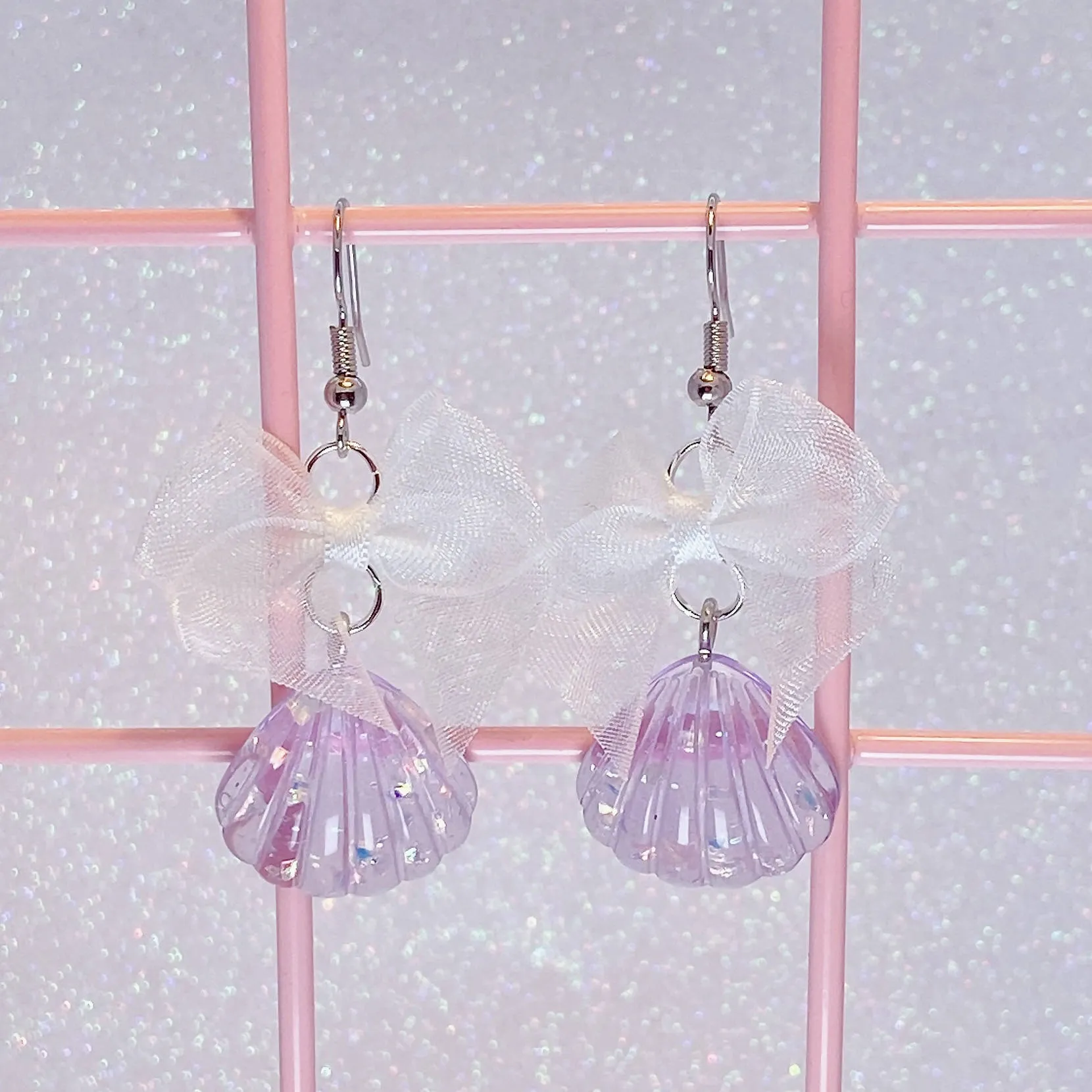 Sparkly Seashell Earrings (5 Colors)