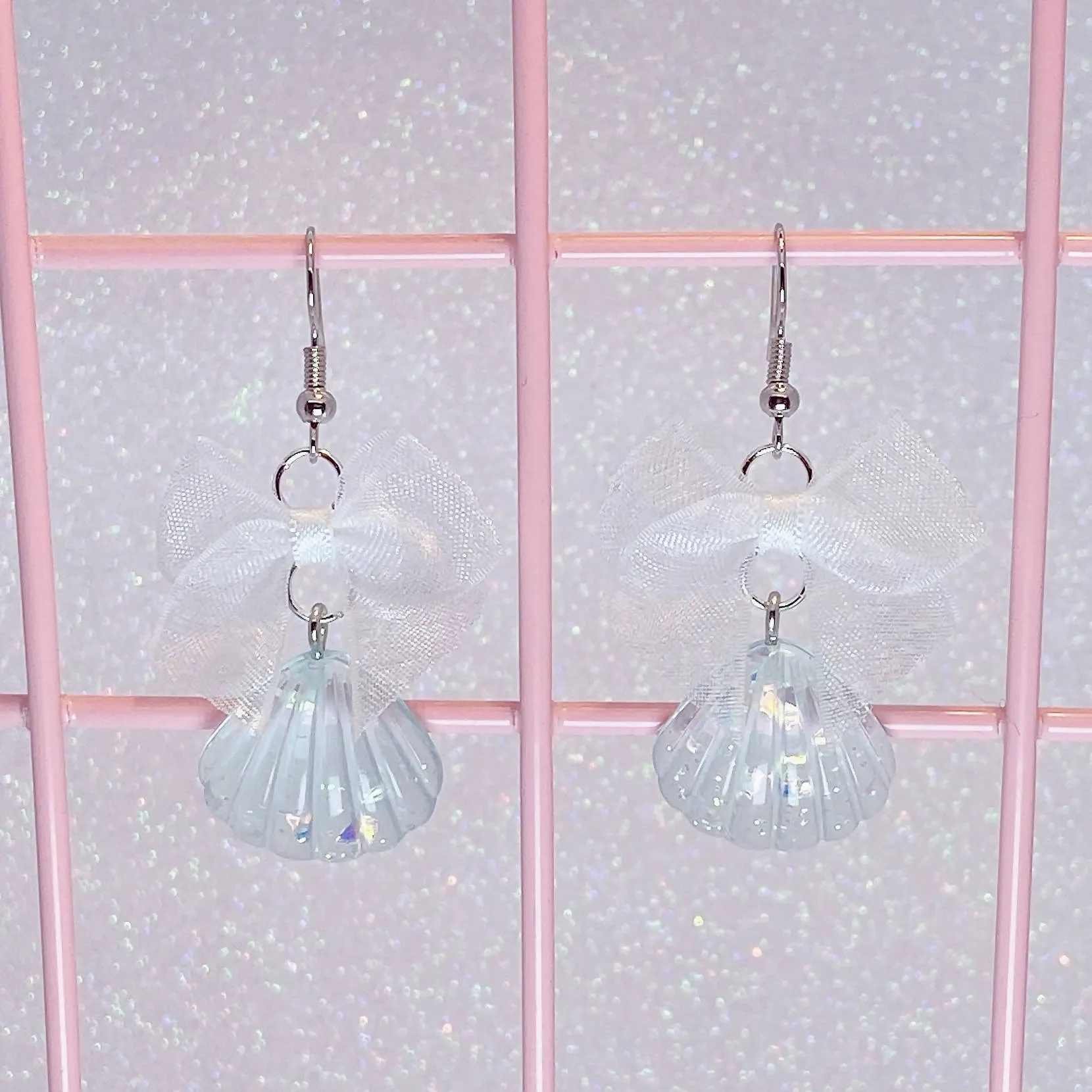 Sparkly Seashell Earrings (5 Colors)