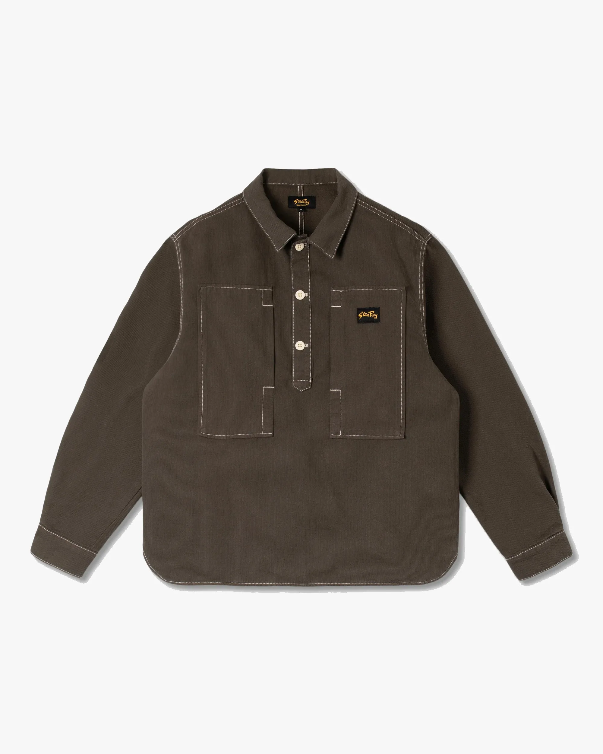 Stan Ray Painters Pop Over Shirt - Washed Black Bedford Cord