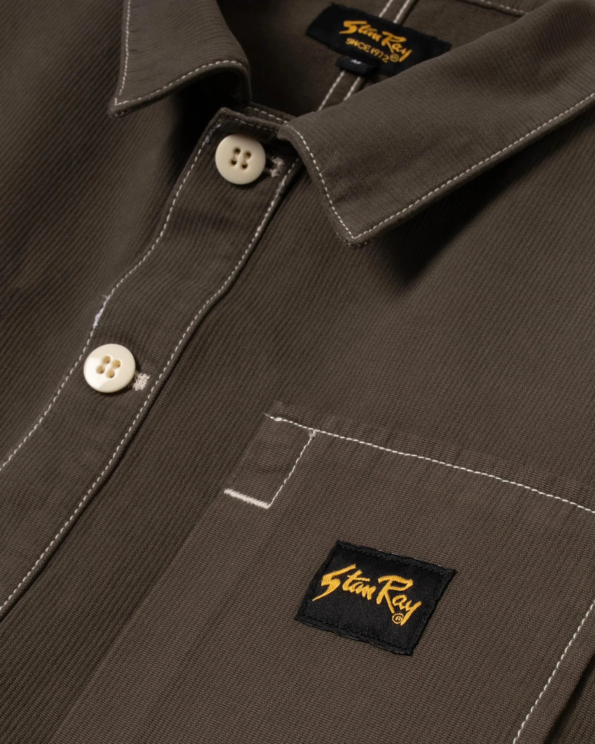 Stan Ray Painters Pop Over Shirt - Washed Black Bedford Cord