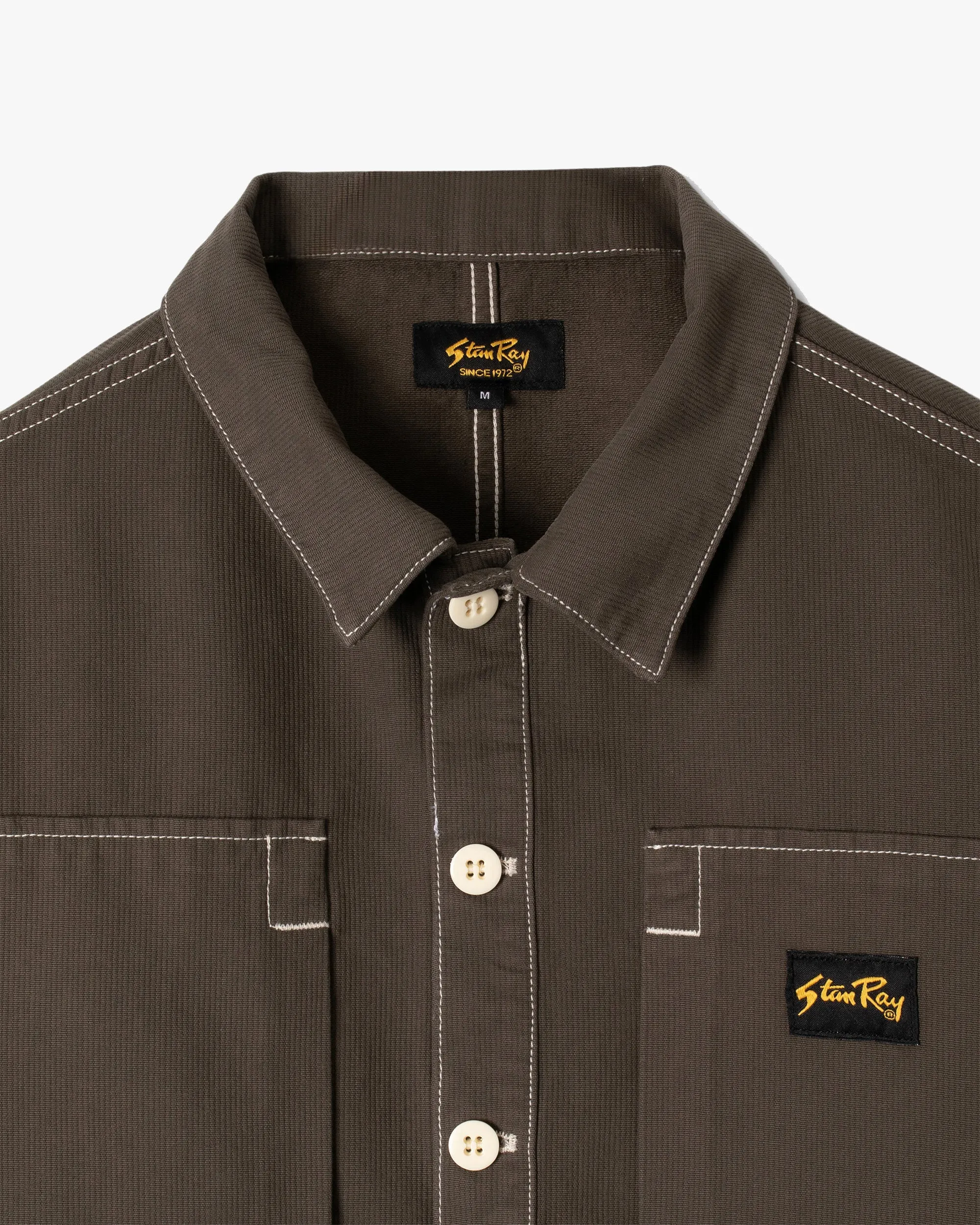 Stan Ray Painters Pop Over Shirt - Washed Black Bedford Cord