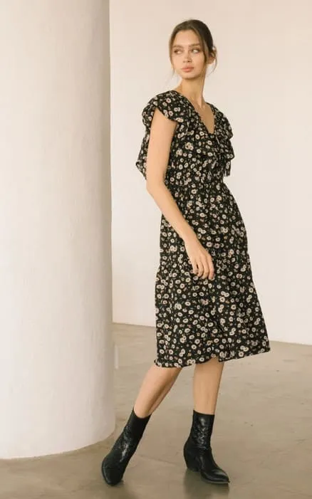 Storia- Flower Print Midi Dress