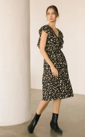 Storia- Flower Print Midi Dress