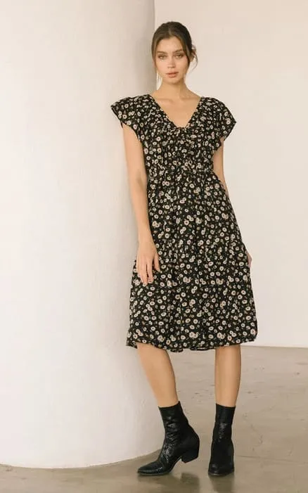 Storia- Flower Print Midi Dress