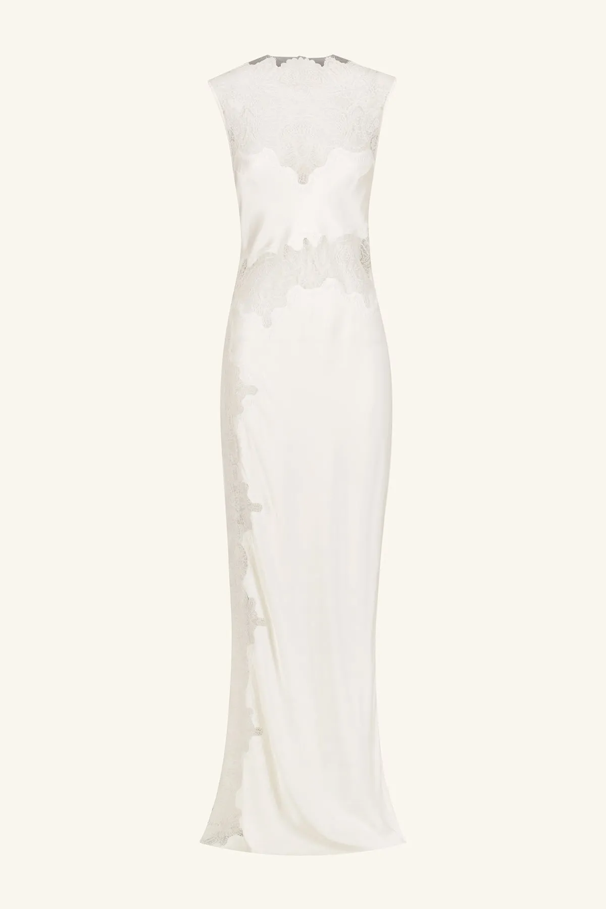 STRATUS LACE HIGH NECK MAXI DRESS - IVORY