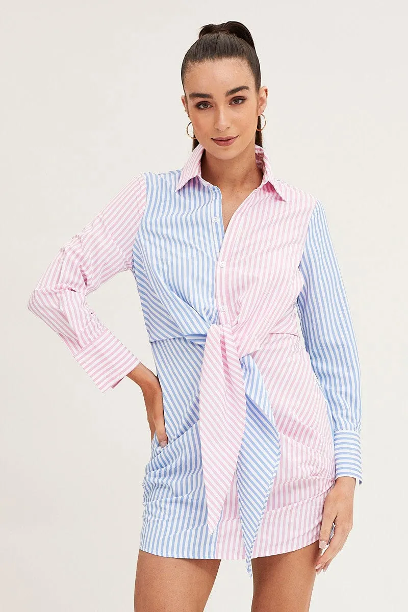 Stripe Shirt Dress Long Sleeve