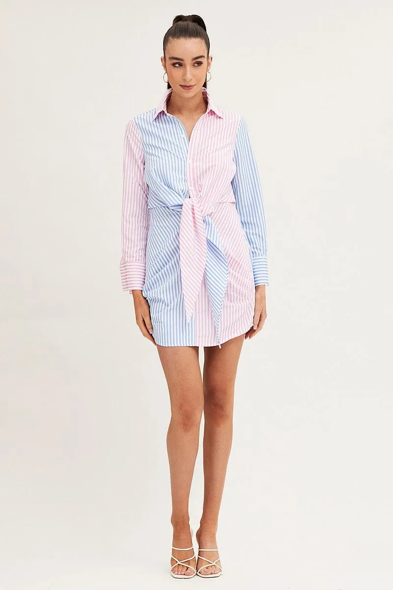 Stripe Shirt Dress Long Sleeve