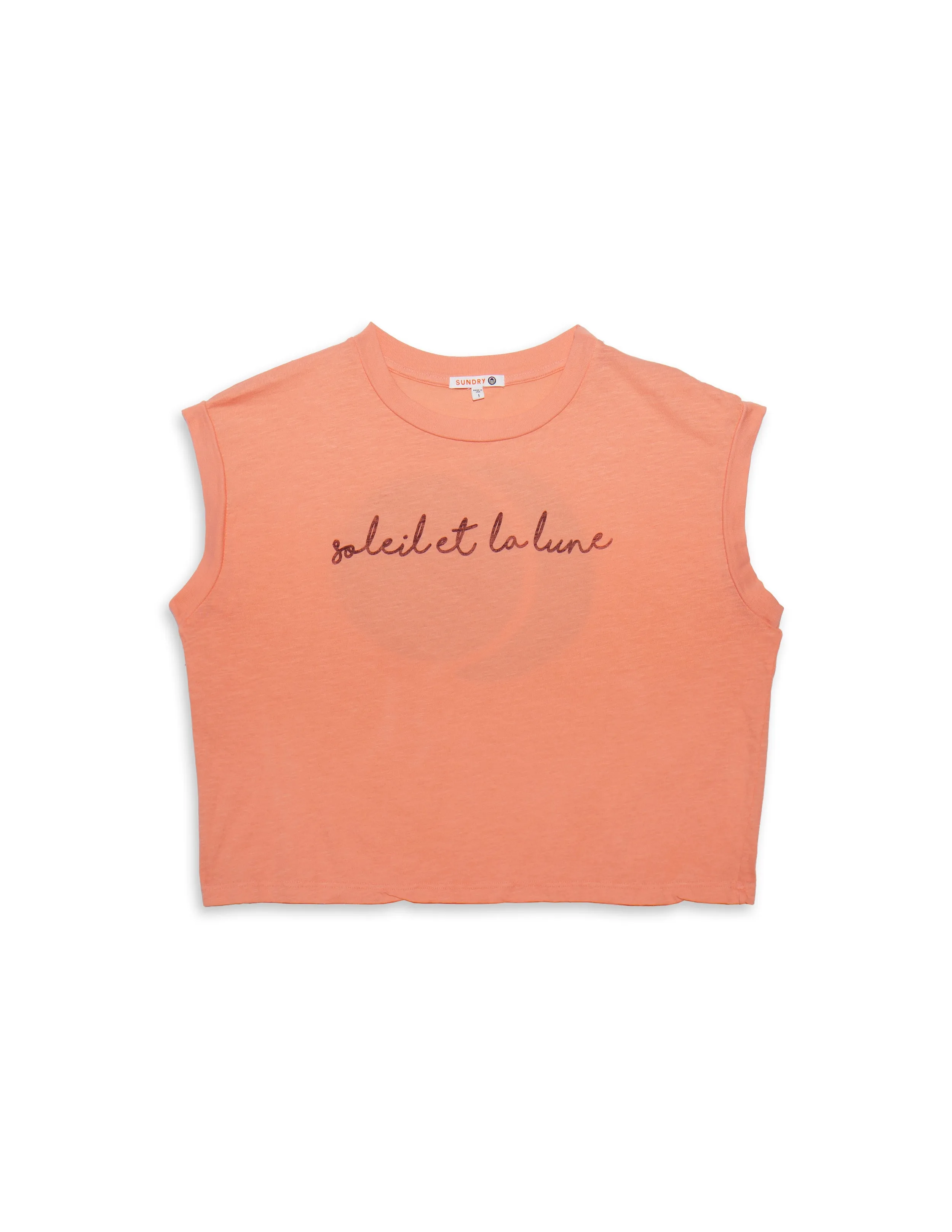 Sundry La Lune Muscle Tank in Pink