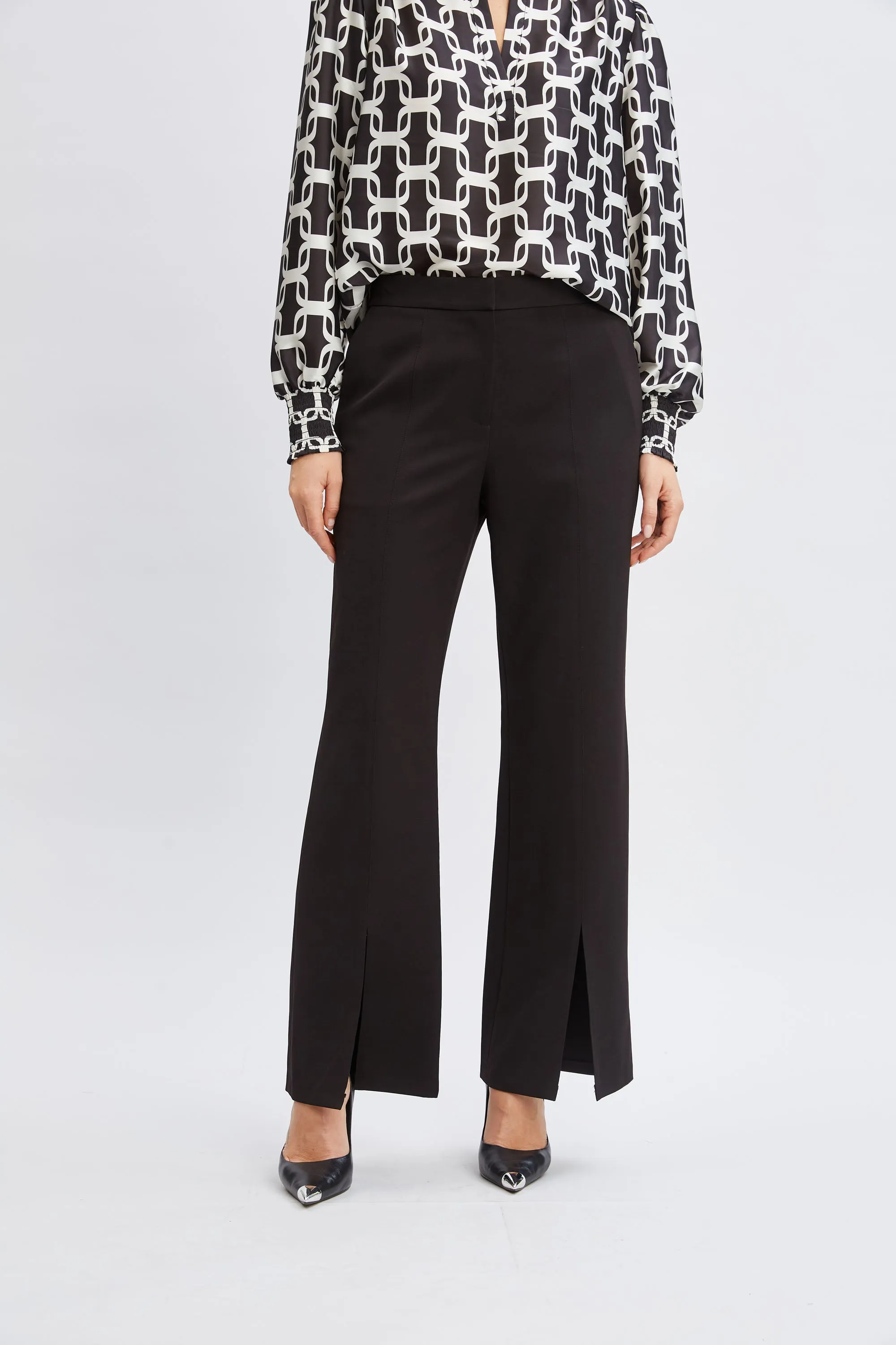 T-Tahari Wide Leg Slit Pant