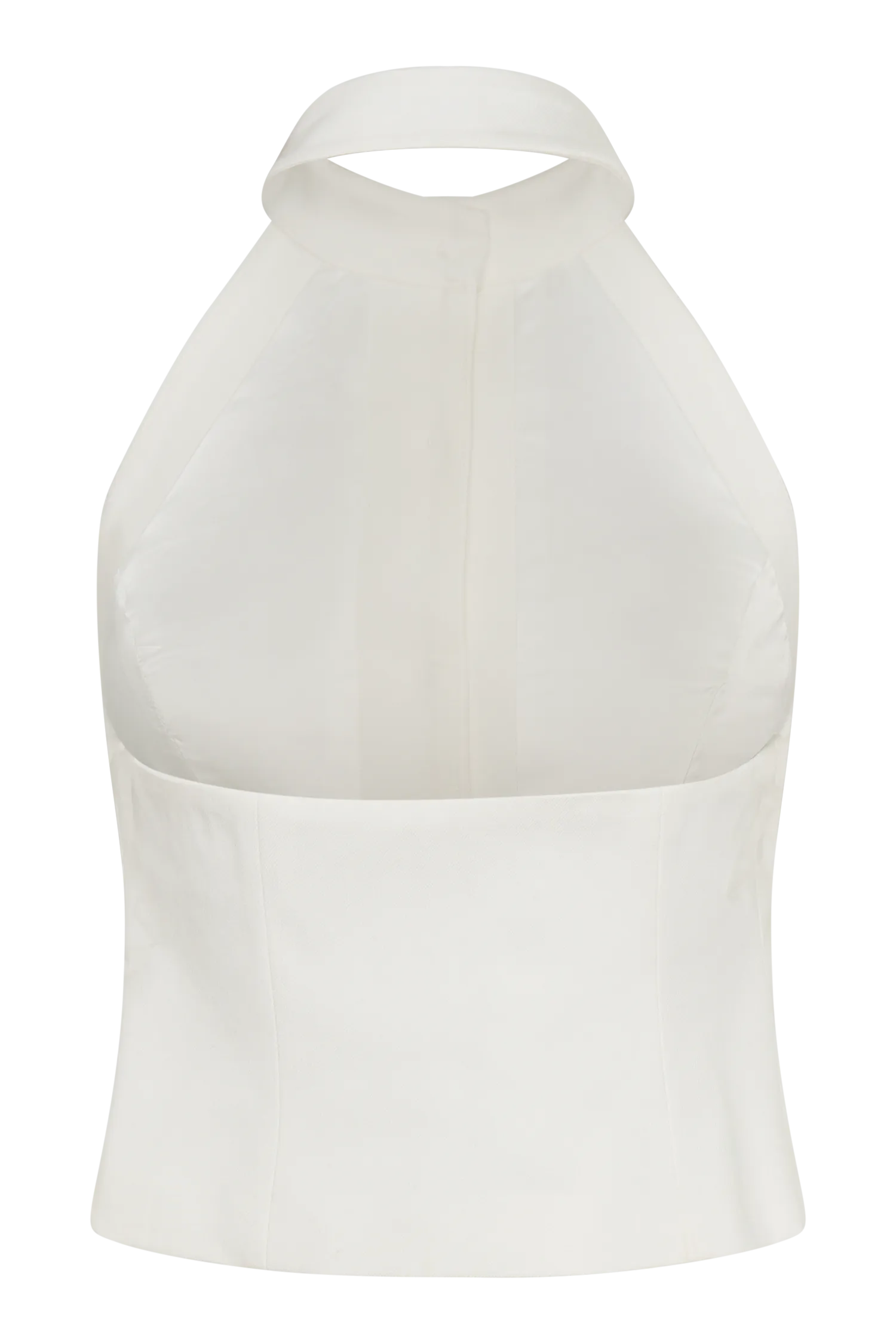 Tiara Halter Neck Suiting Top - White