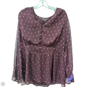 Top Long Sleeve By Lane Bryant In Purple, Size: Xl
