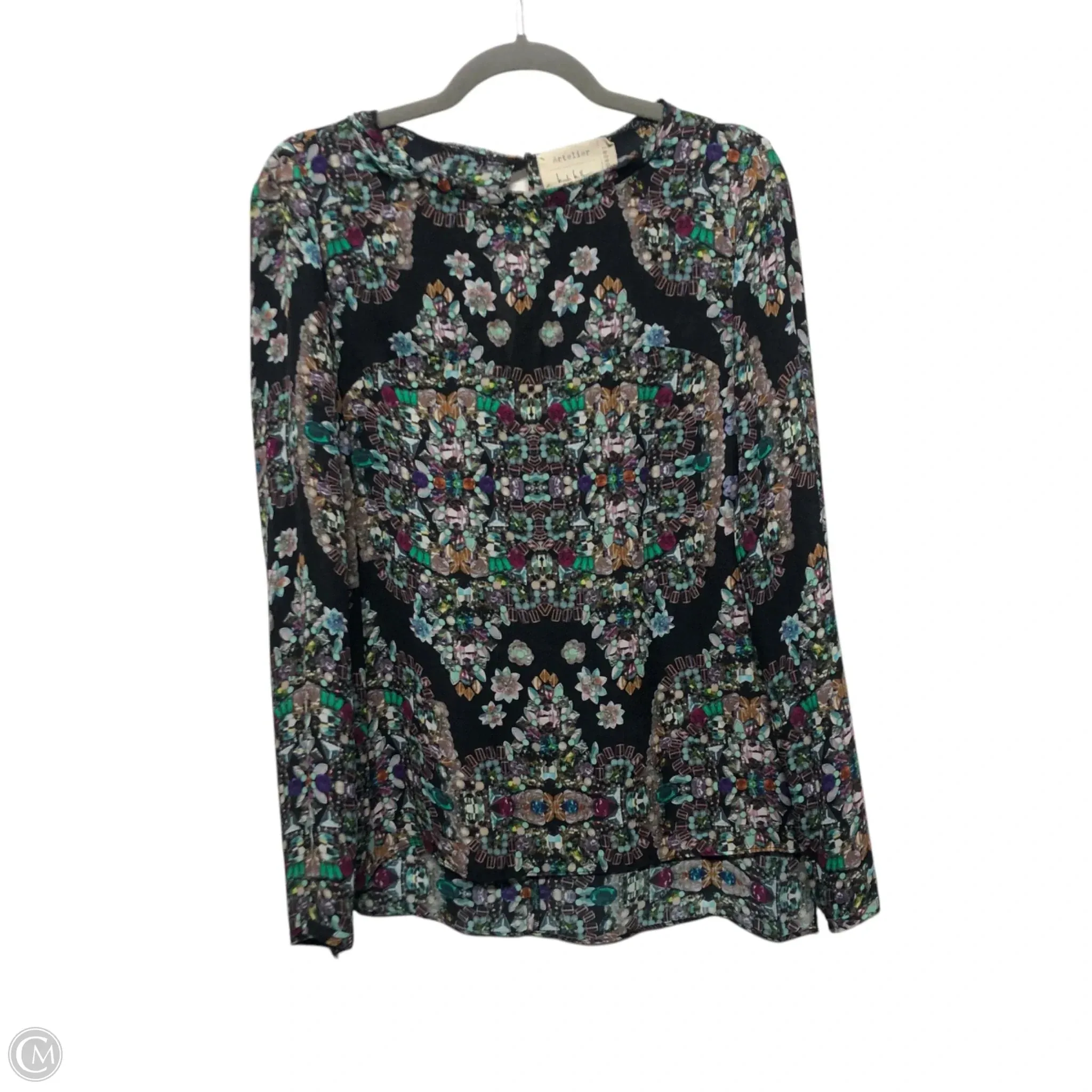 Top Long Sleeve By Nicole By Nicole Miller In Multi-colored, Size: S
