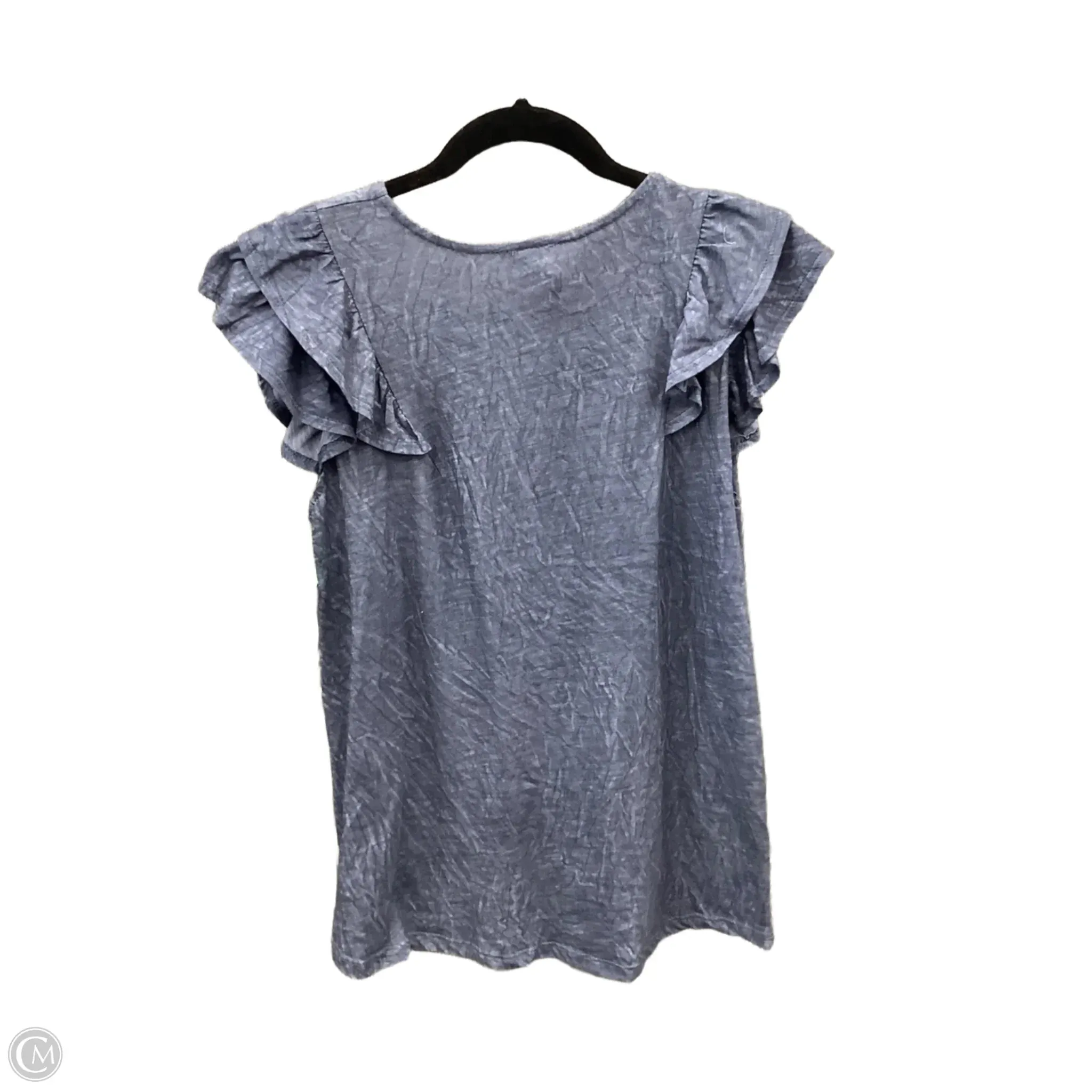 Top Short Sleeve By 7th Ray In Blue, Size: M