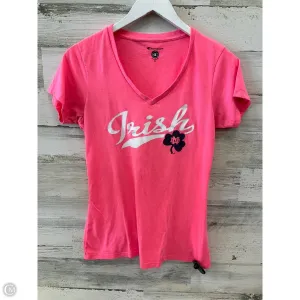 Top Short Sleeve By Champion In Pink, Size: M