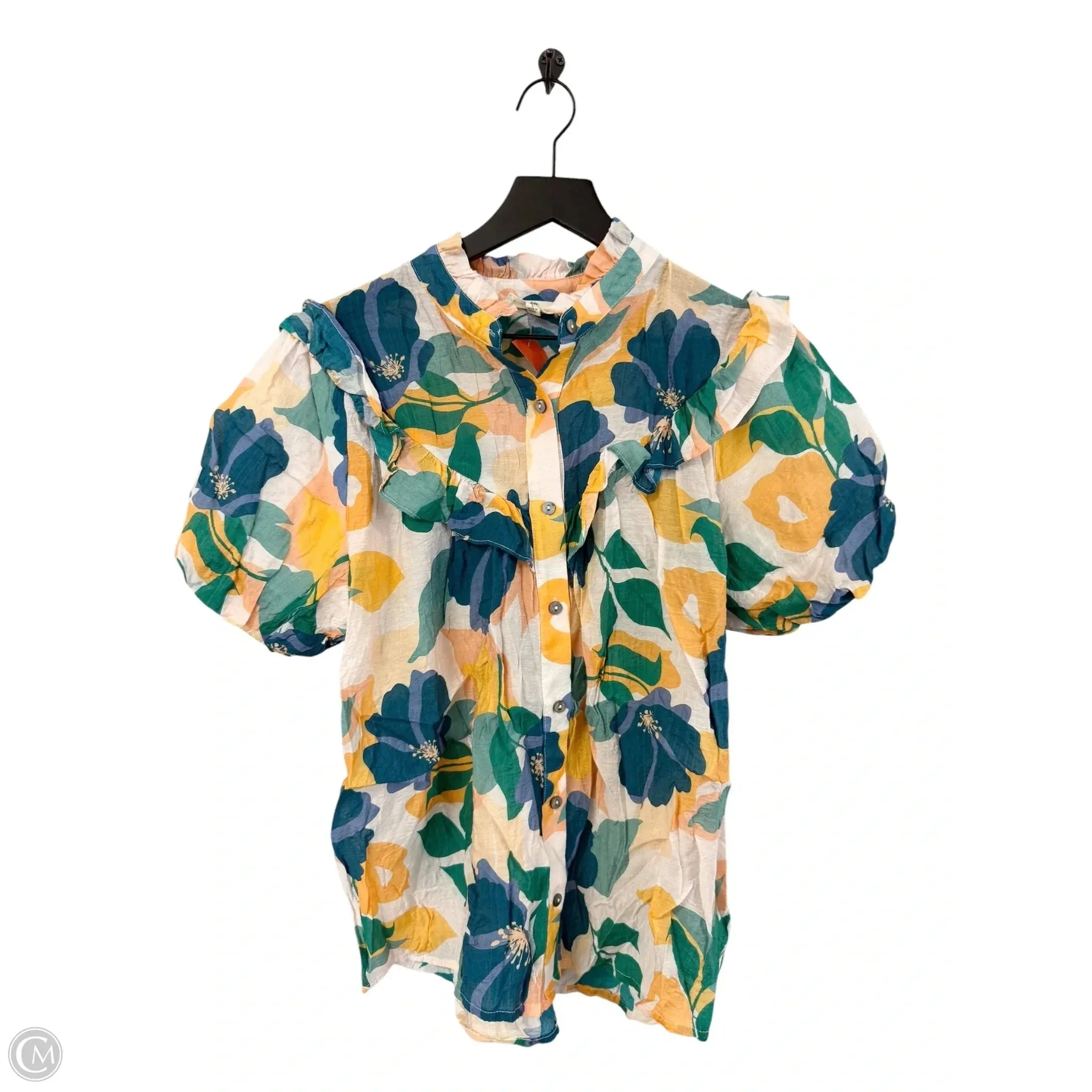Top Short Sleeve By Entro In Floral Print, Size: L