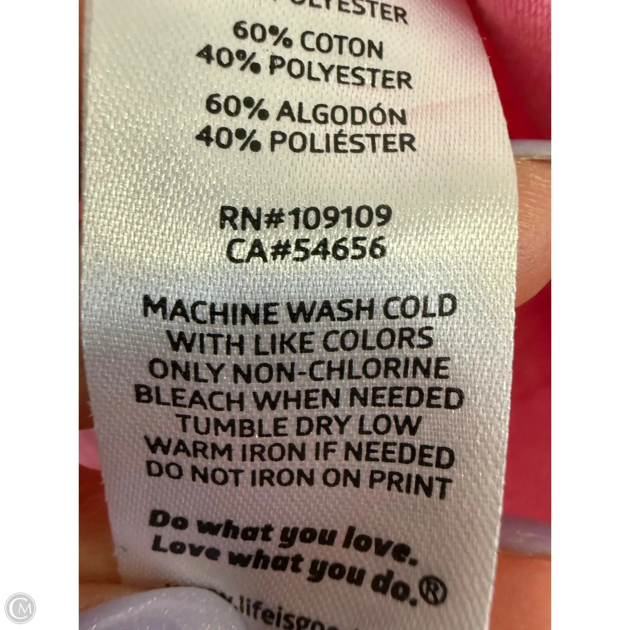 Top Short Sleeve By Life Is Good In Pink, Size: Xl