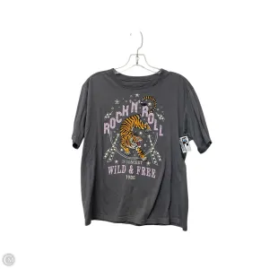 Top Short Sleeve By Modern Lux In Grey, Size: S