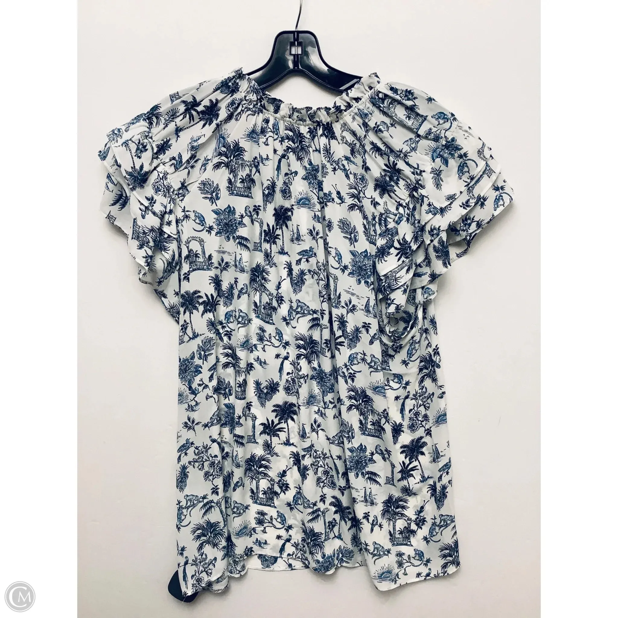 Top Short Sleeve By Rose And Olive In Floral Print, Size: 1x