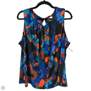 Top Sleeveless By Calvin Klein In Black & Blue, Size: 2x