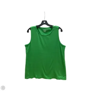 Top Sleeveless By Chicos In Green, Size: 3x