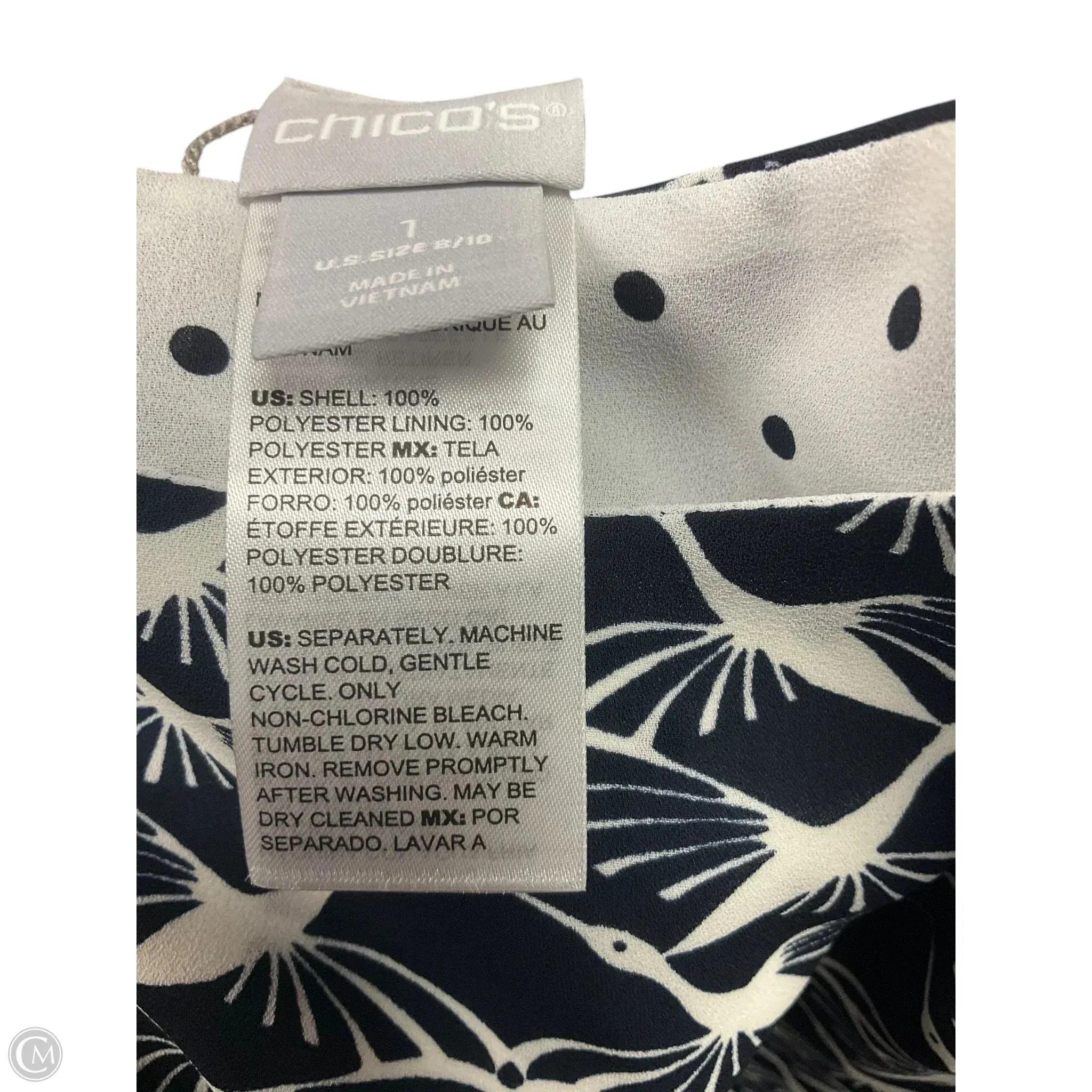 Top Sleeveless By Chicos In Multi-colored, Size: M