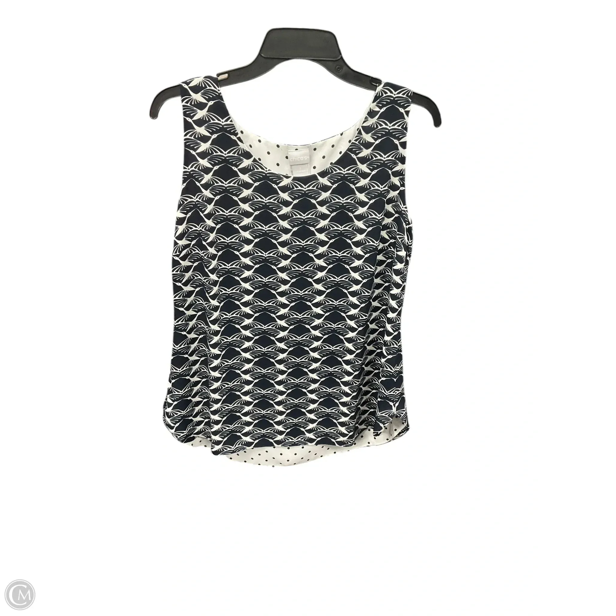 Top Sleeveless By Chicos In Multi-colored, Size: M