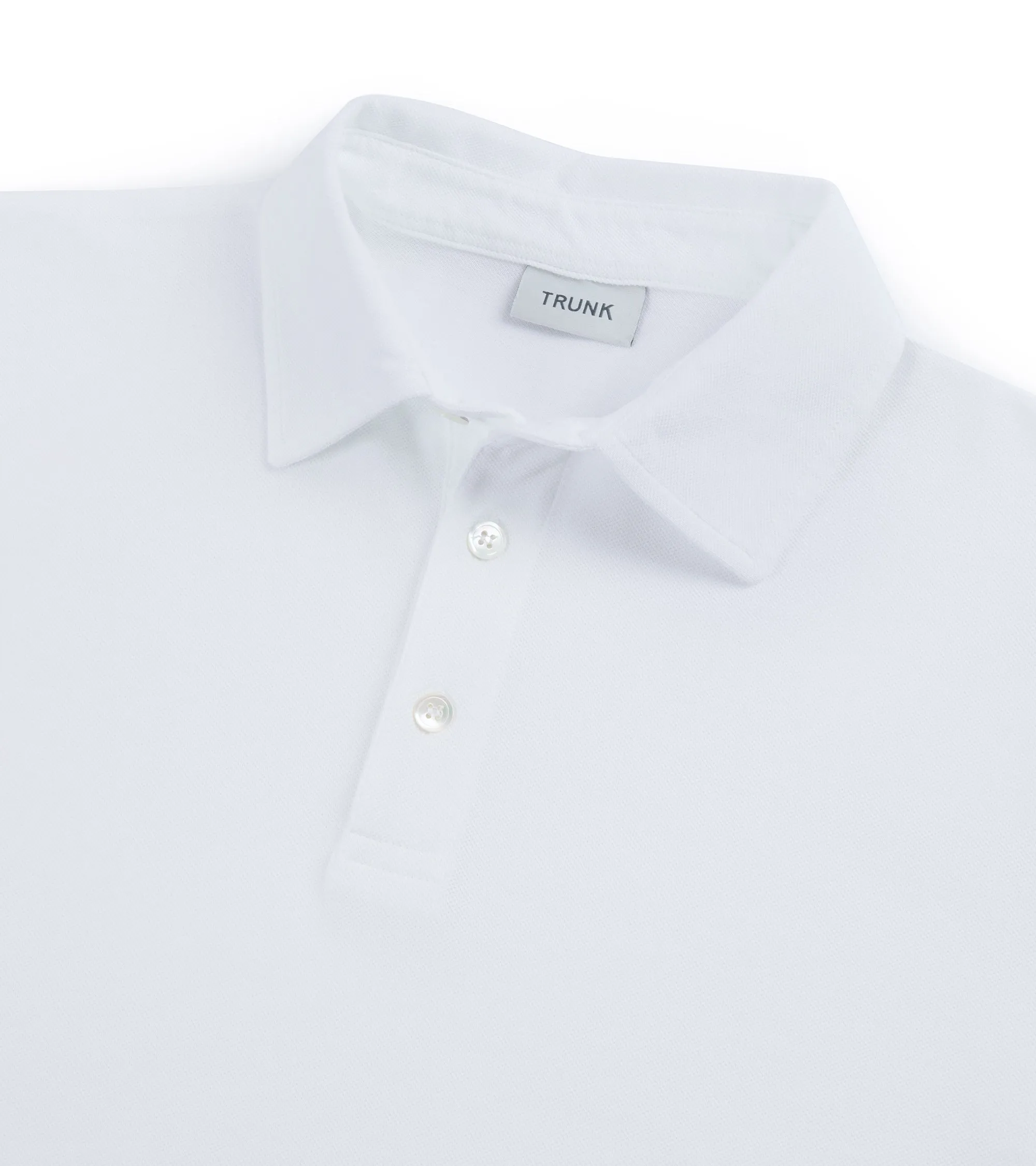 Trunk Moxon Short Sleeve Polo Shirt: White
