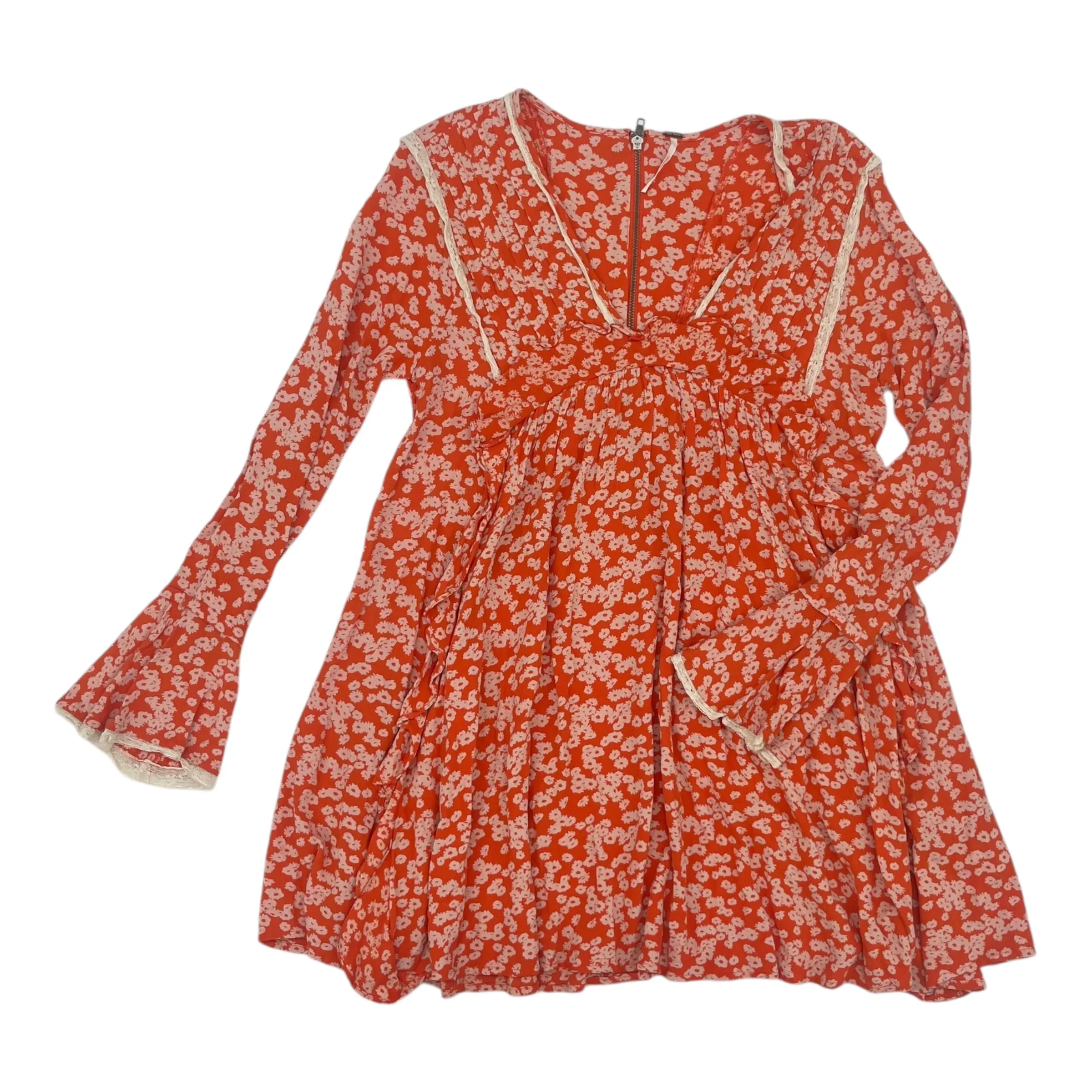 Tunic Ls By Free People In Orange, Size:Xs