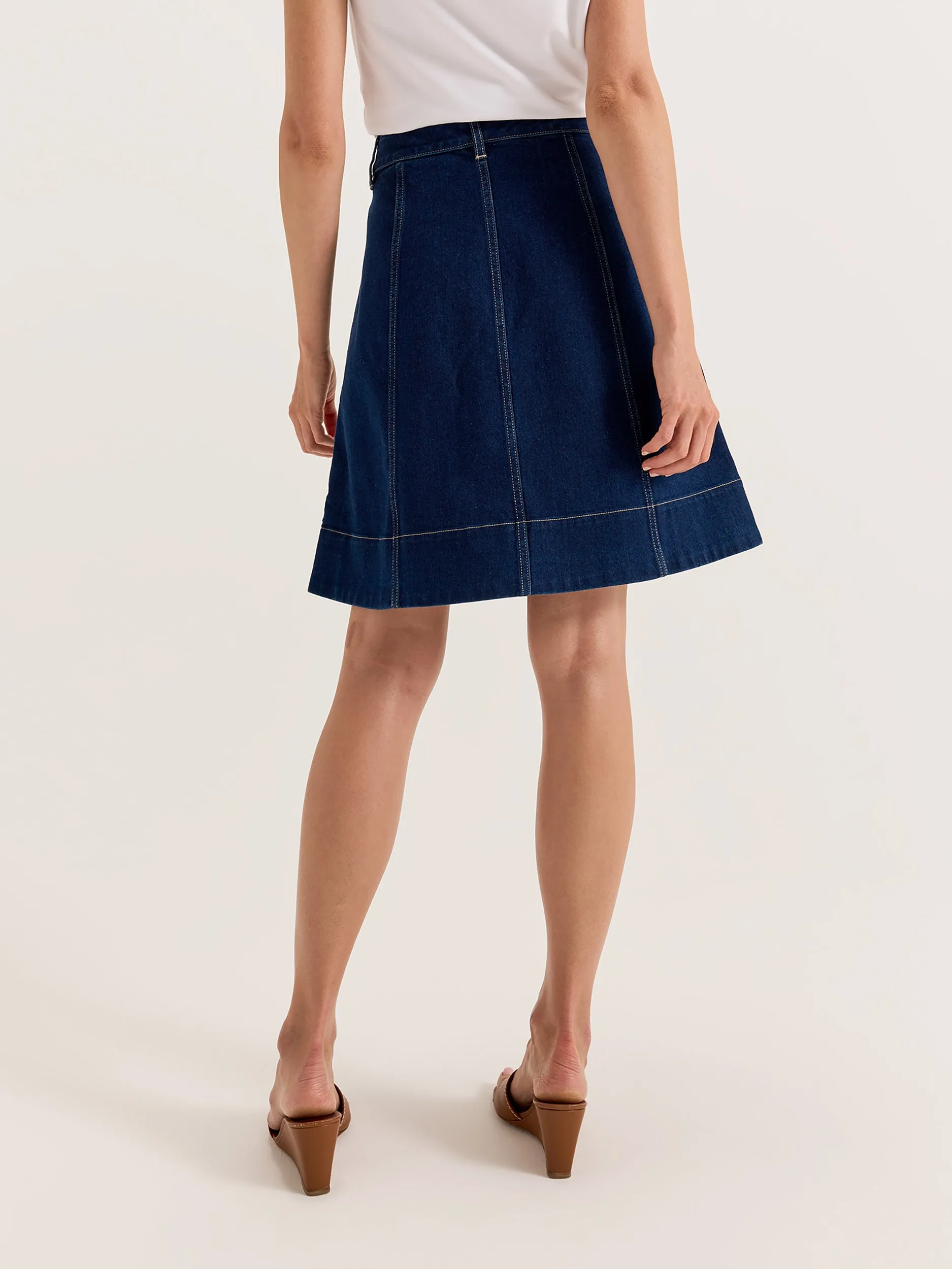 Uptown Denim Skirt