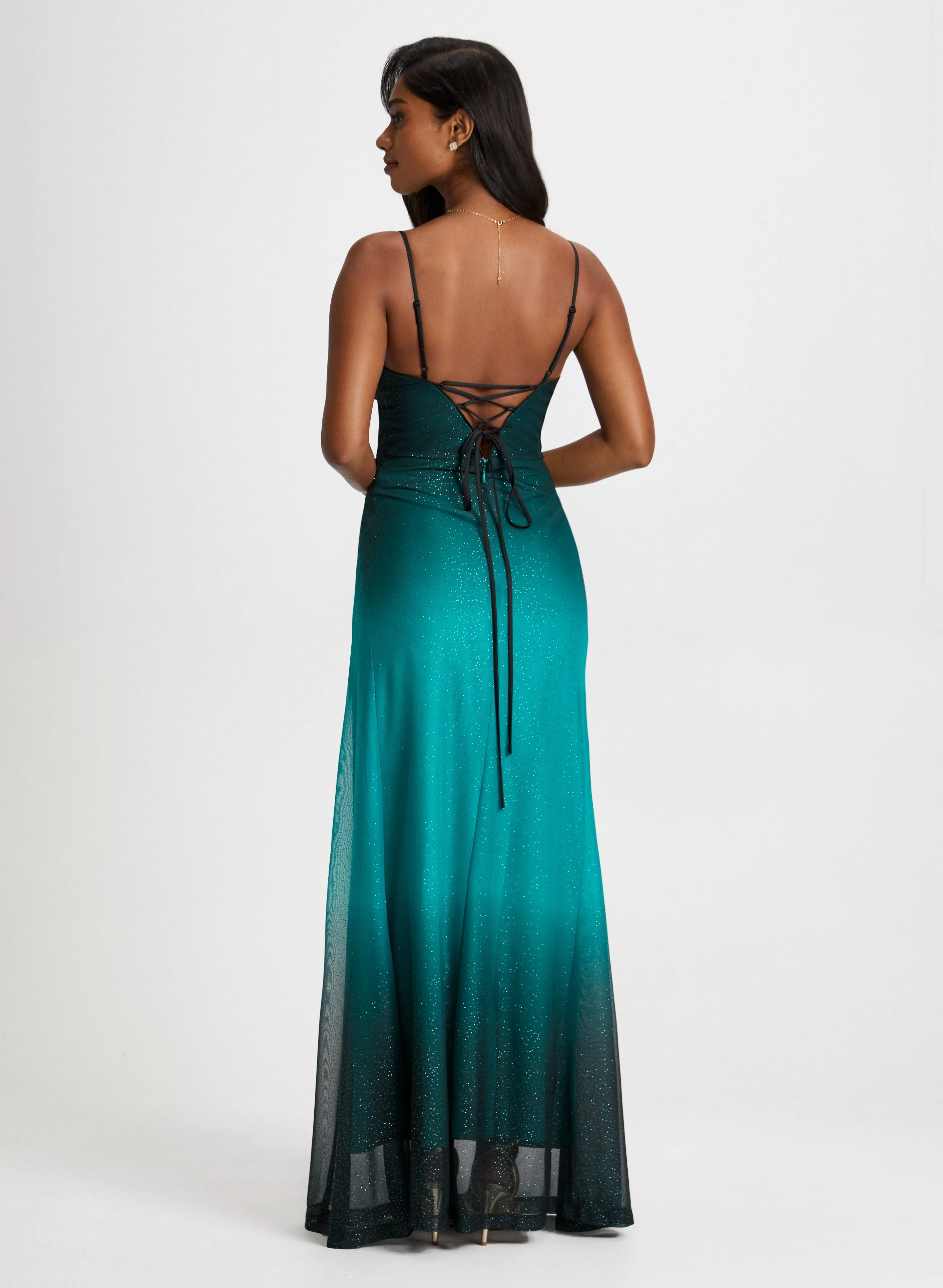 V-Neck Ombré Dress