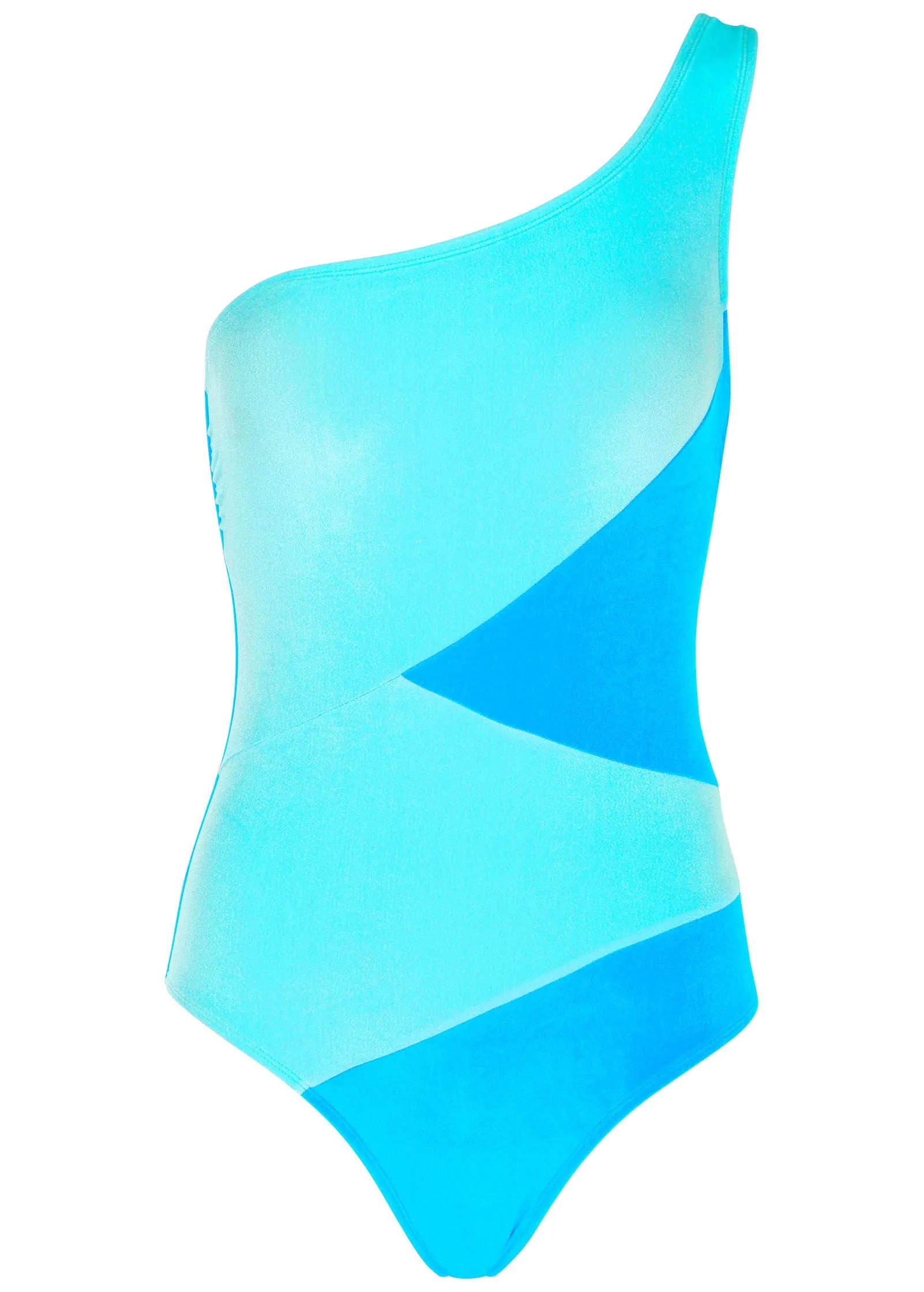 Velvet One Shoulder One-Piece - Seascape