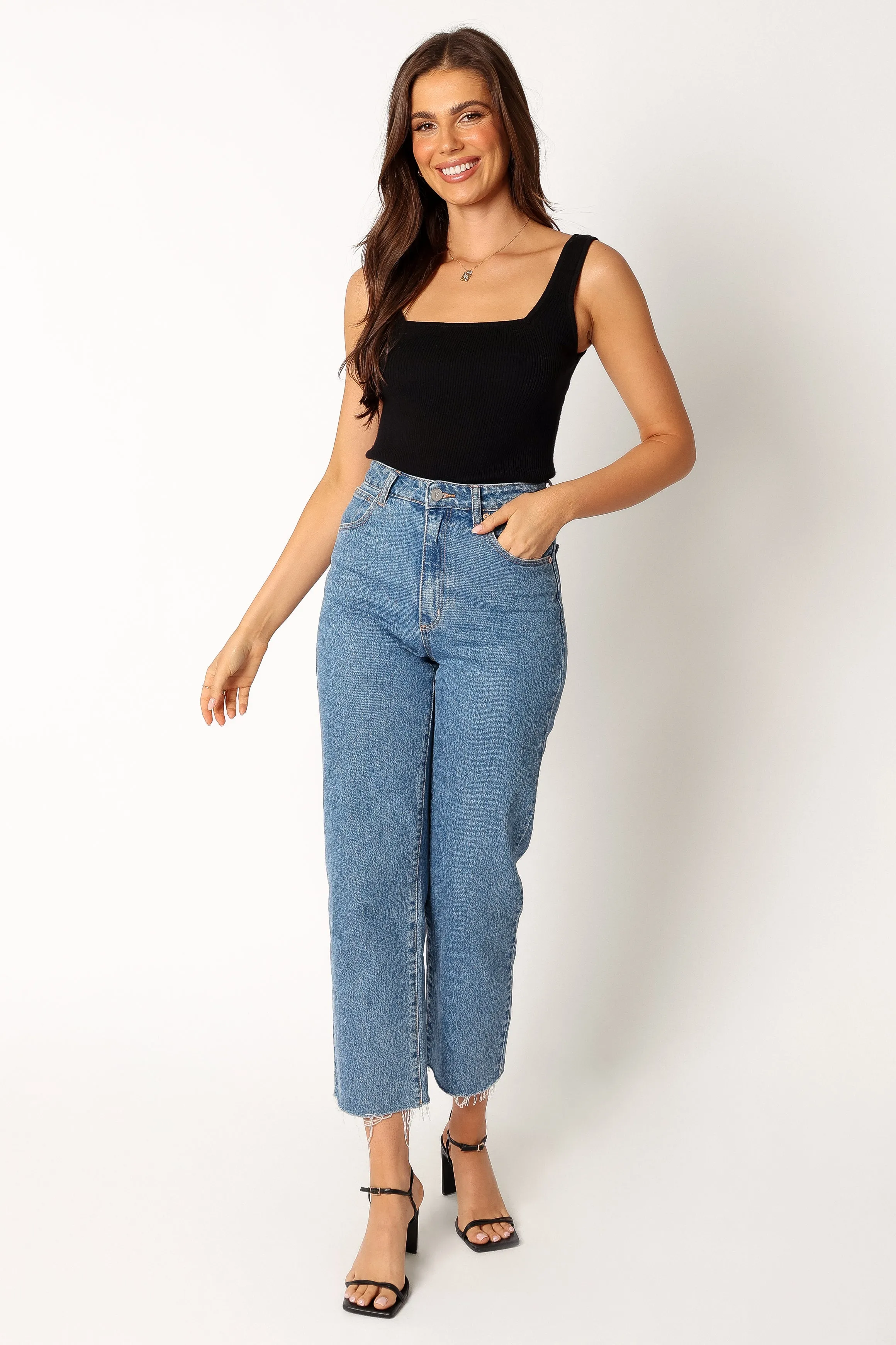 Vicki Rib Tank - Black