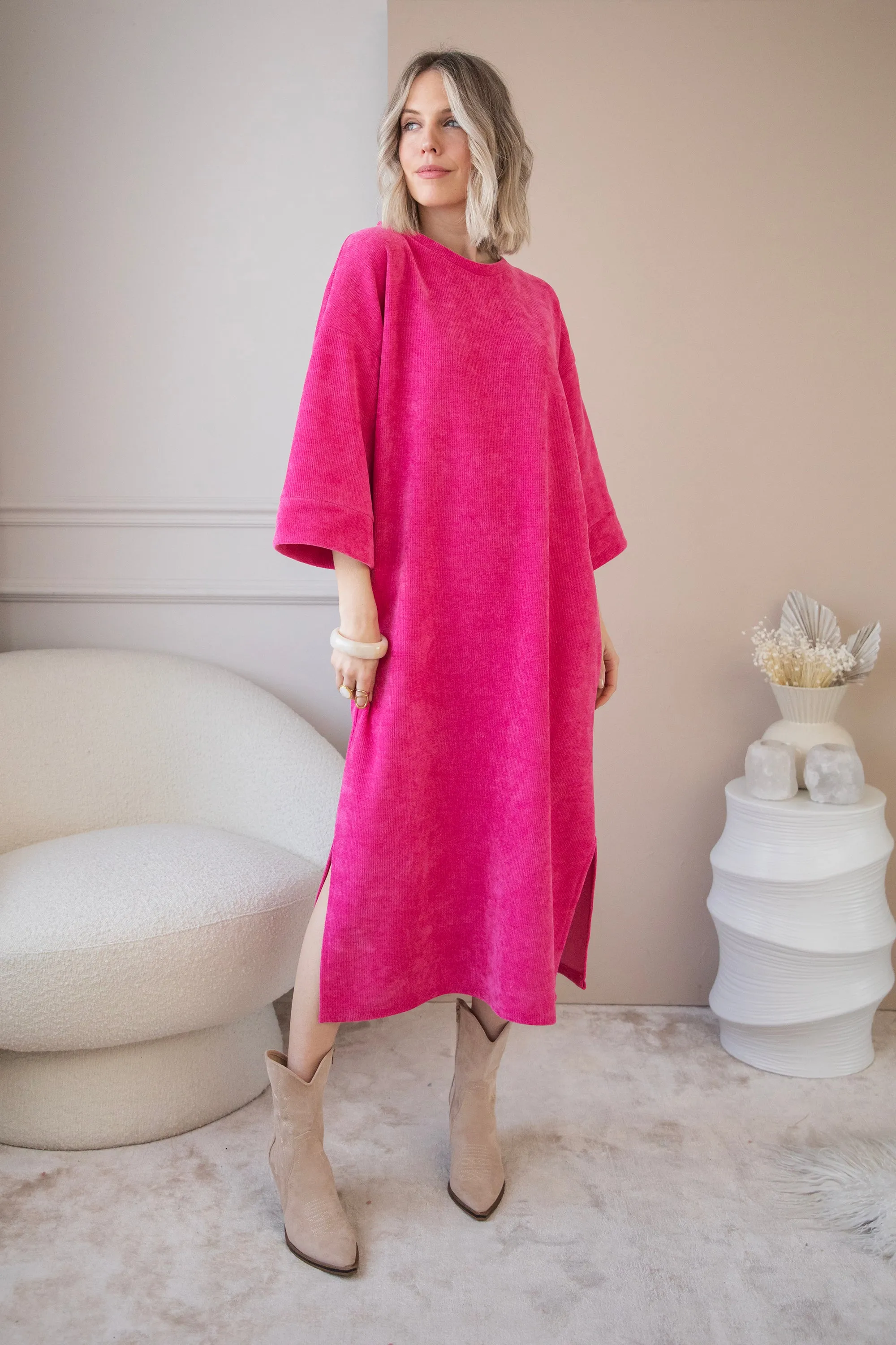 Viva Velvet Fuchsia - Maxi Jurk