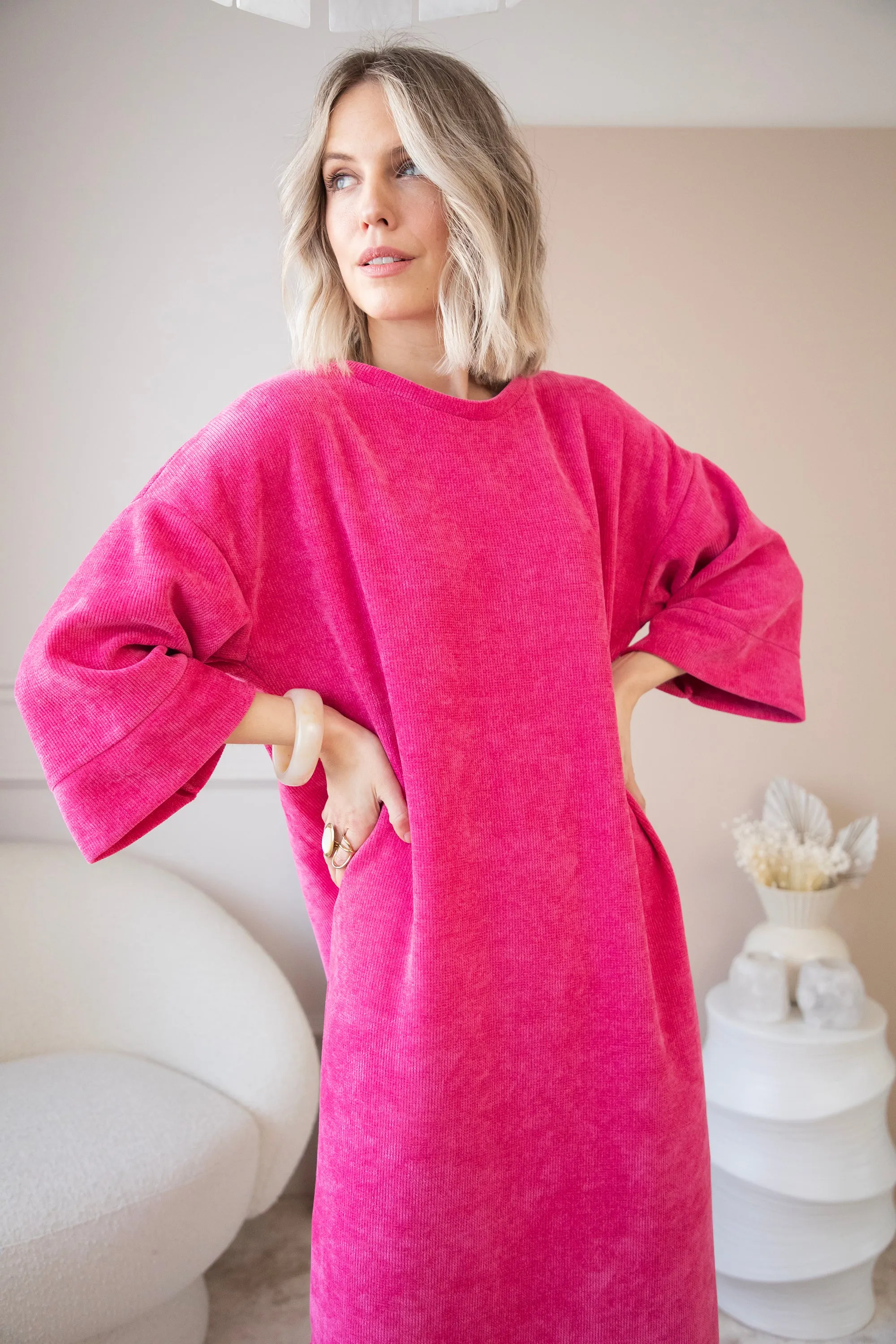 Viva Velvet Fuchsia - Maxi Jurk
