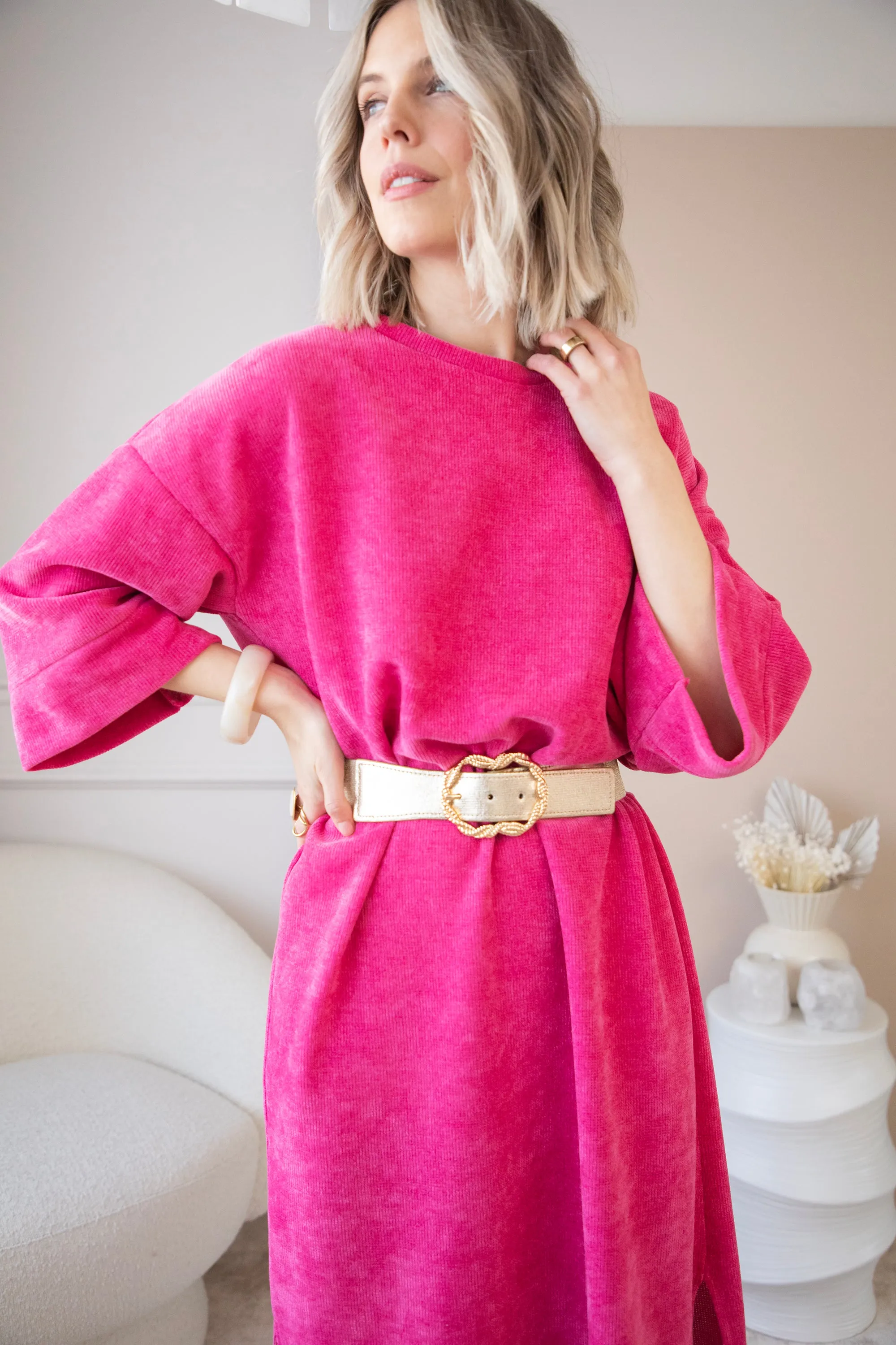 Viva Velvet Fuchsia - Maxi Jurk