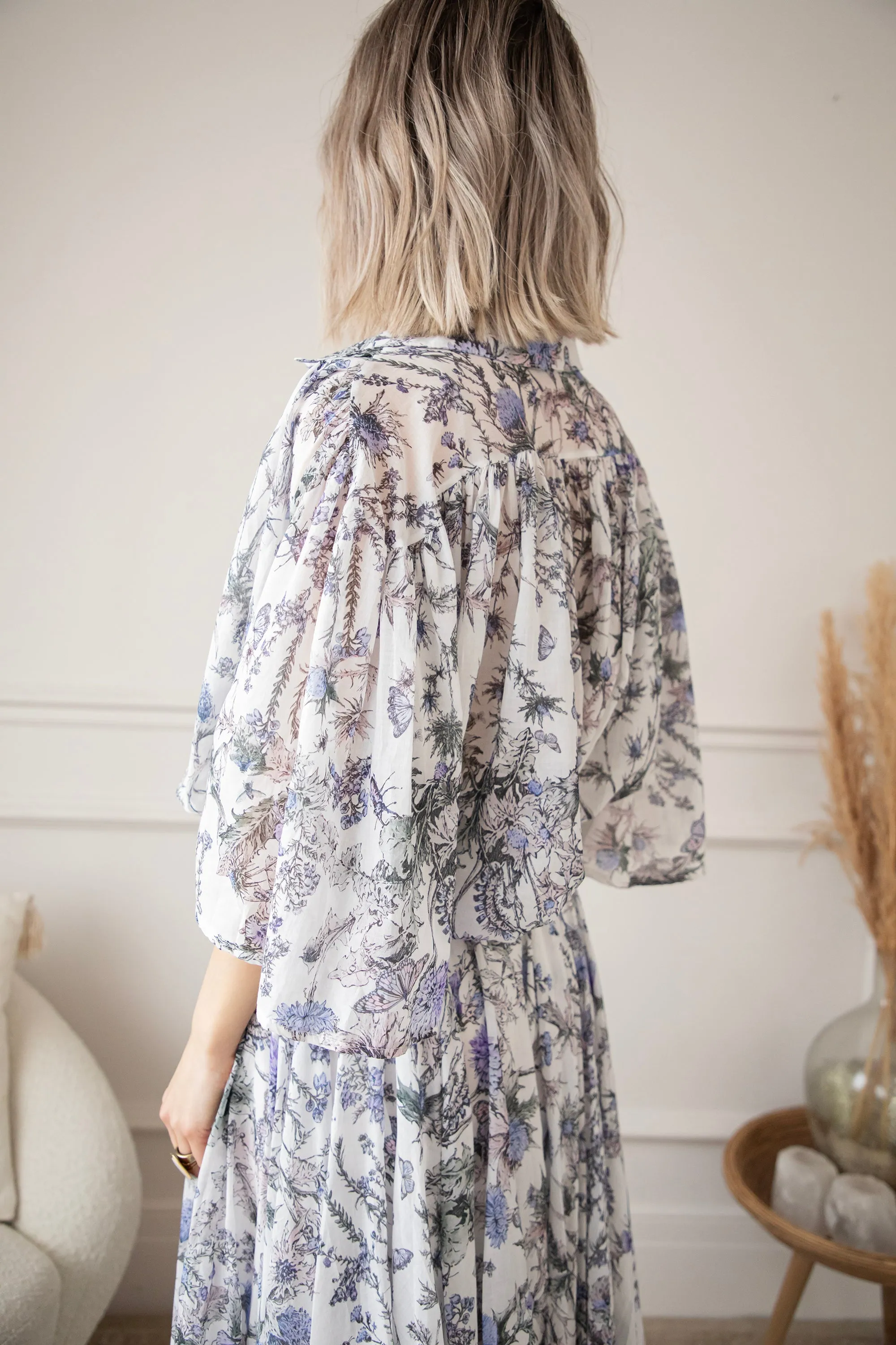Wander & Bloom White/Lila - Blouse