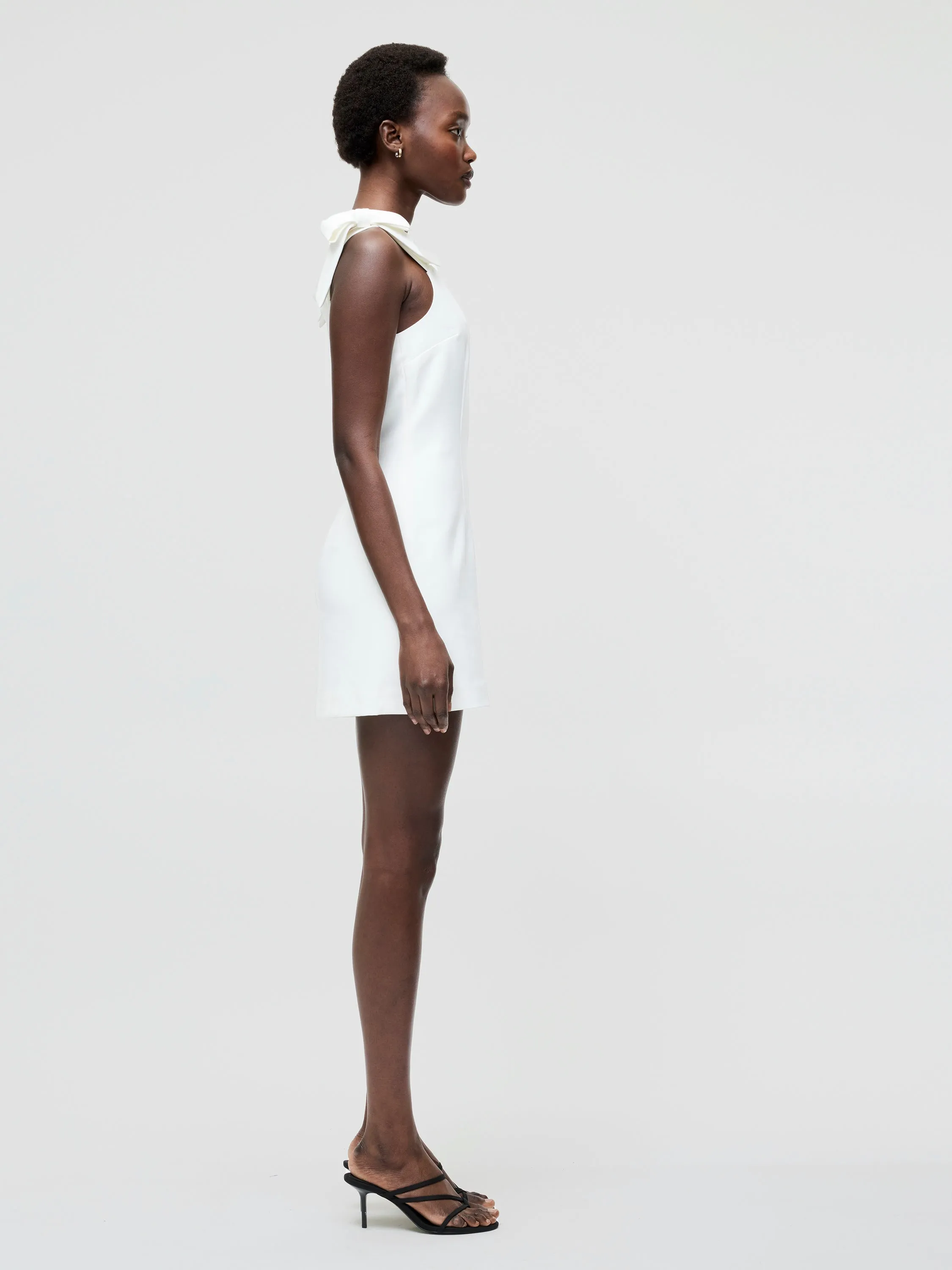 Whisper Bow Strap Mini Dress