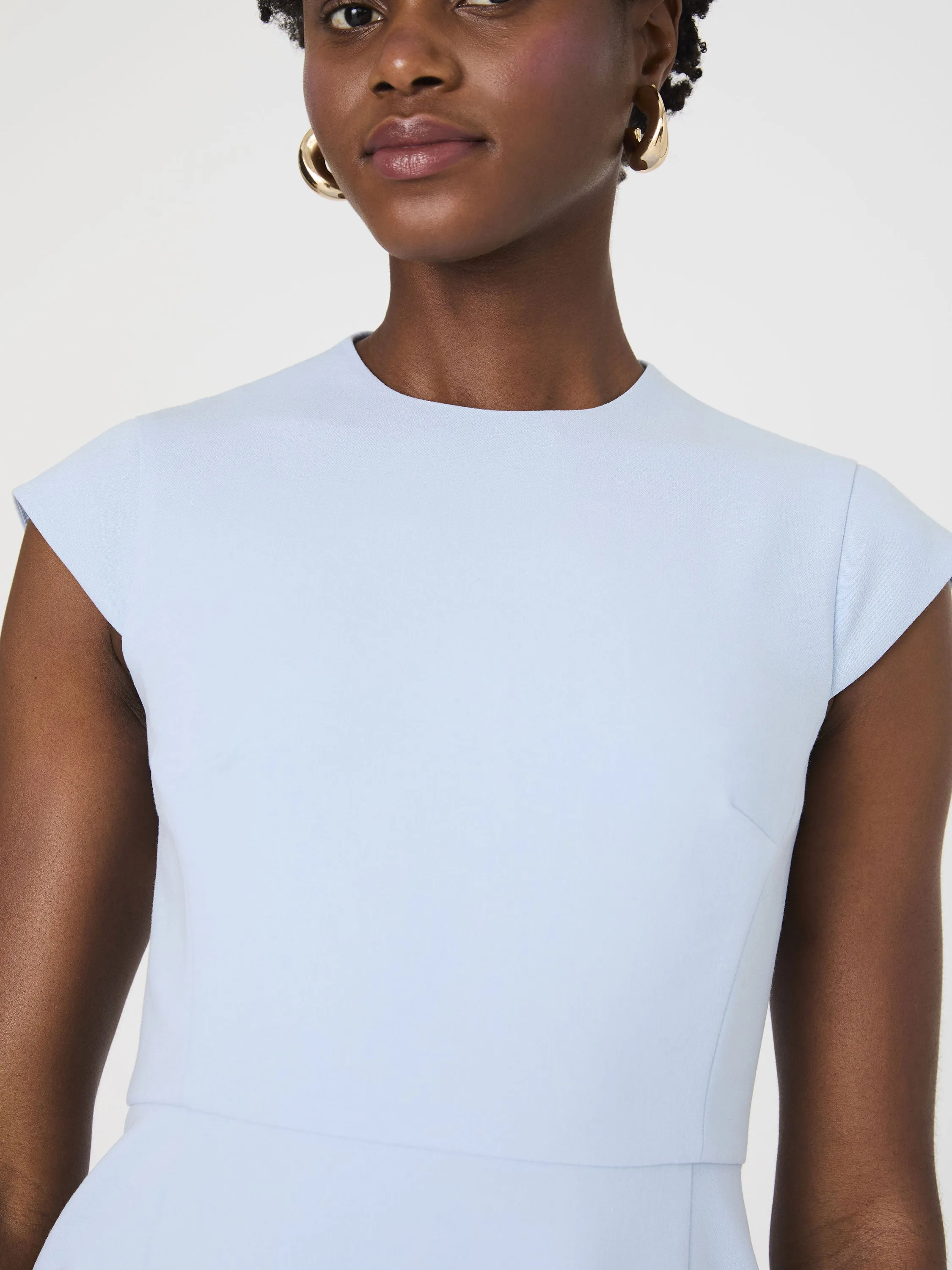 Whisper Mock Neck Mini Dress