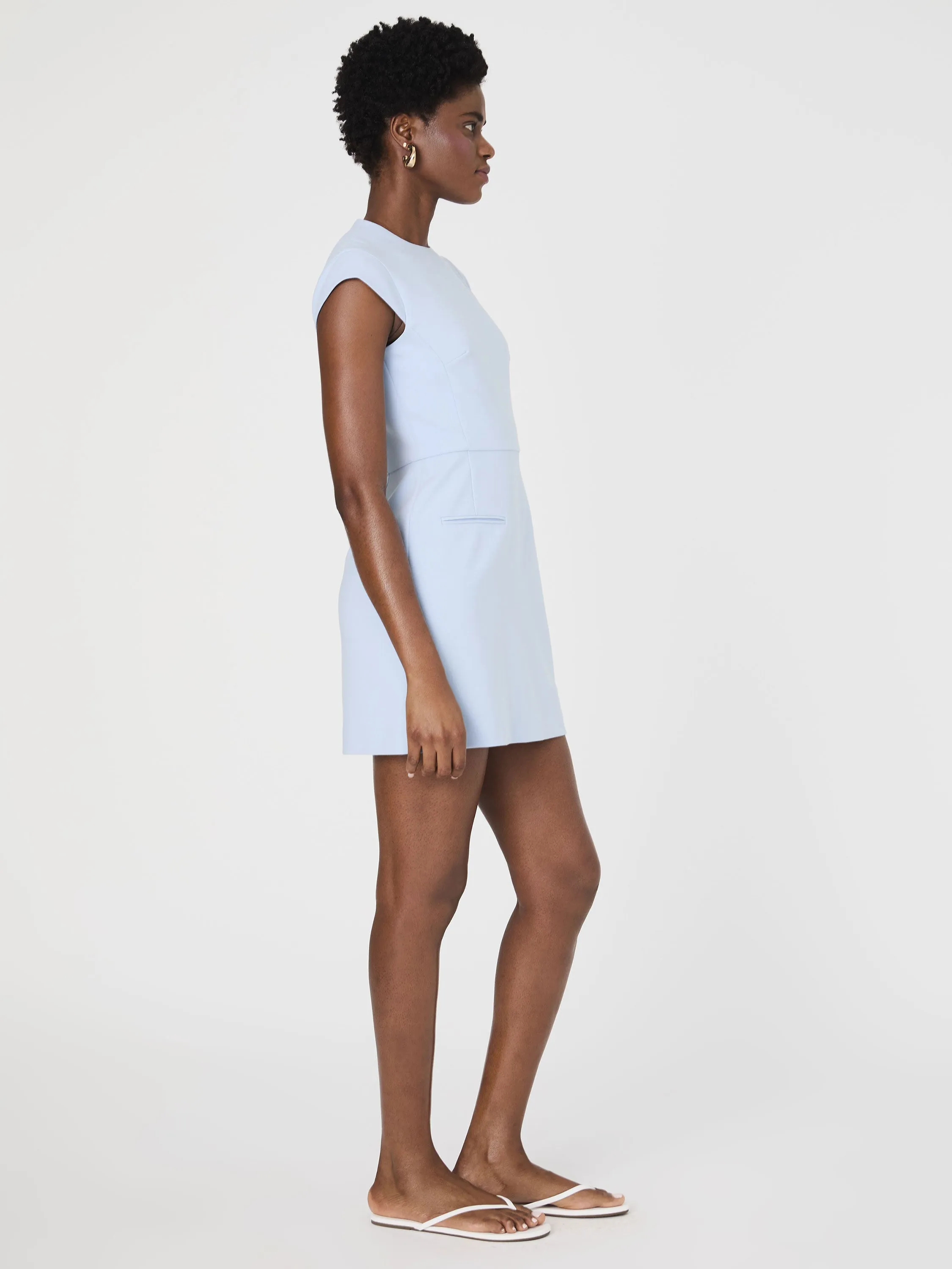 Whisper Mock Neck Mini Dress