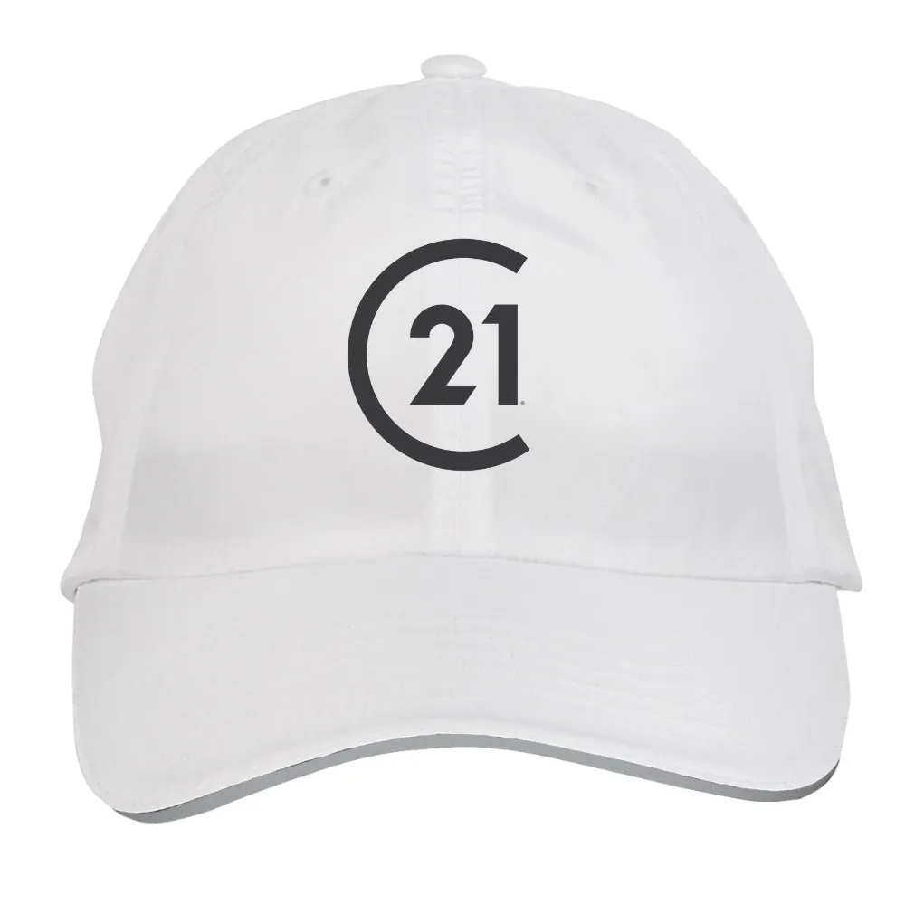 White 3D Seal Hat with Reflective Sandwich