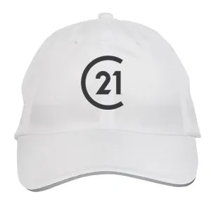 White 3D Seal Hat with Reflective Sandwich