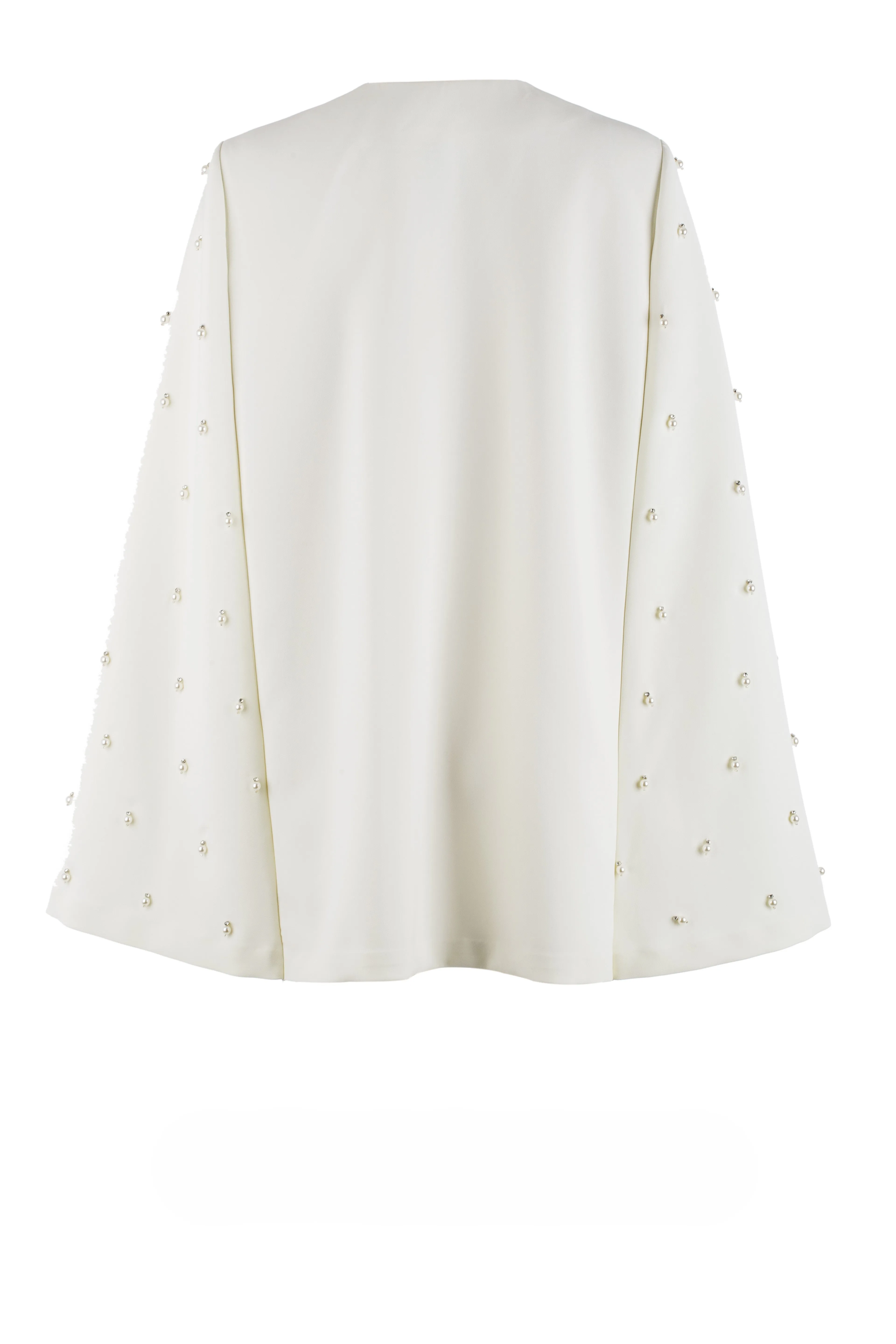 White Studded Fashion Cape