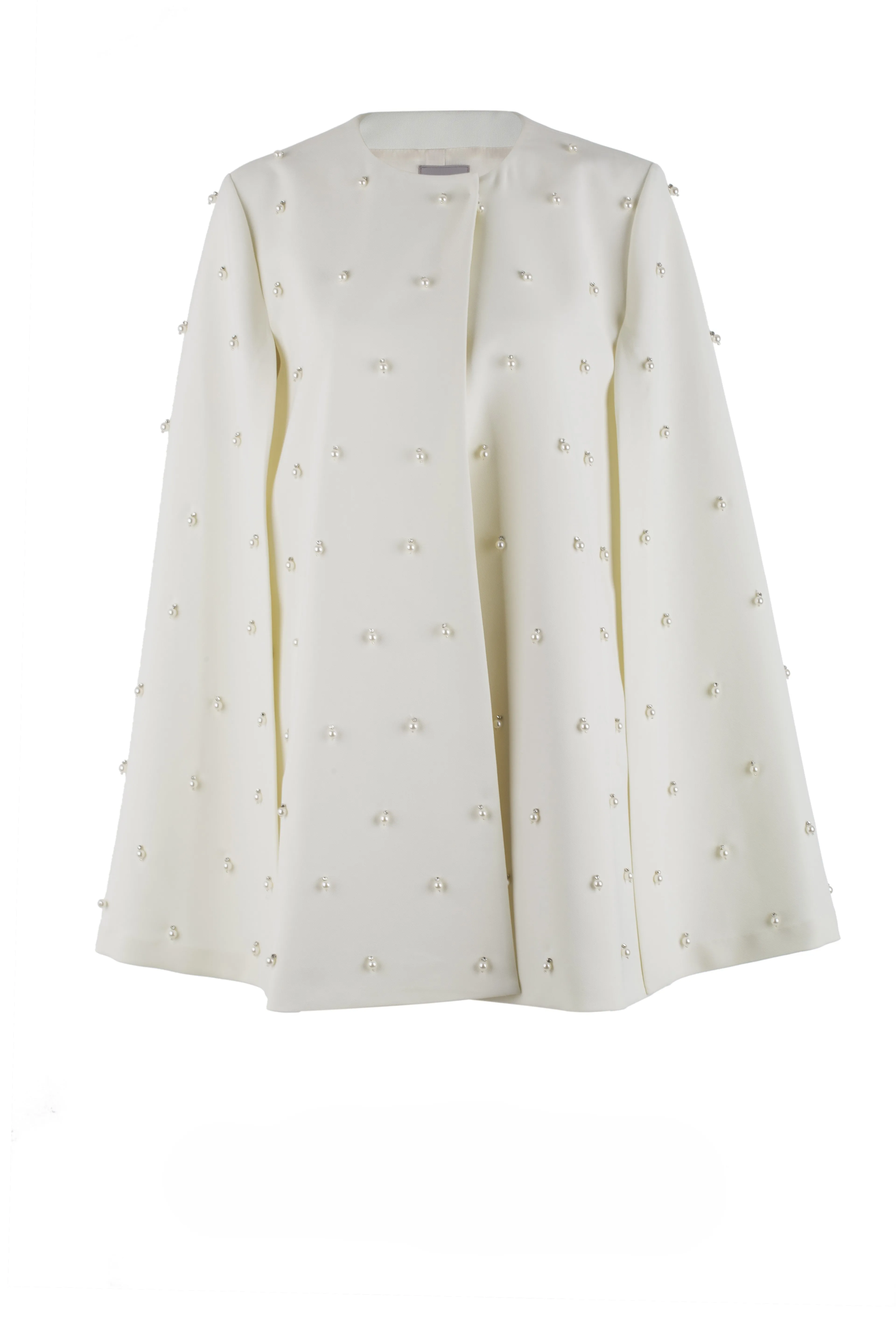 White Studded Fashion Cape
